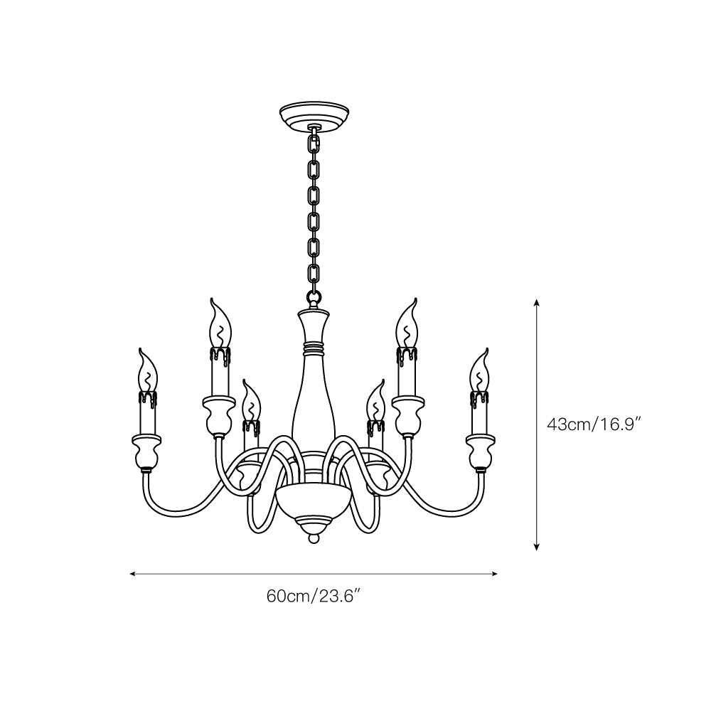 Afralia Modern Industrial Wooden Chandelier - Lamp Copper
