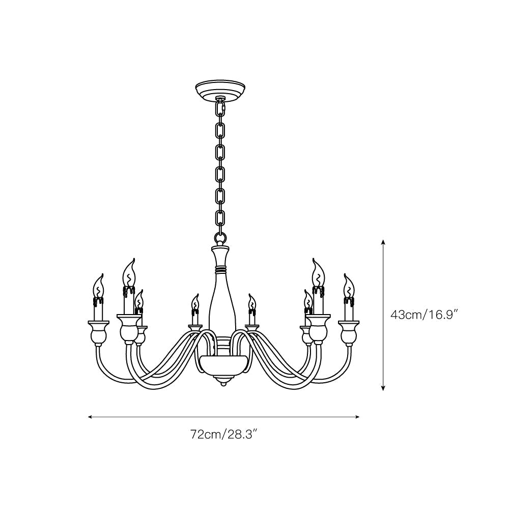 Afralia Modern Industrial Wooden Chandelier - Lamp Copper