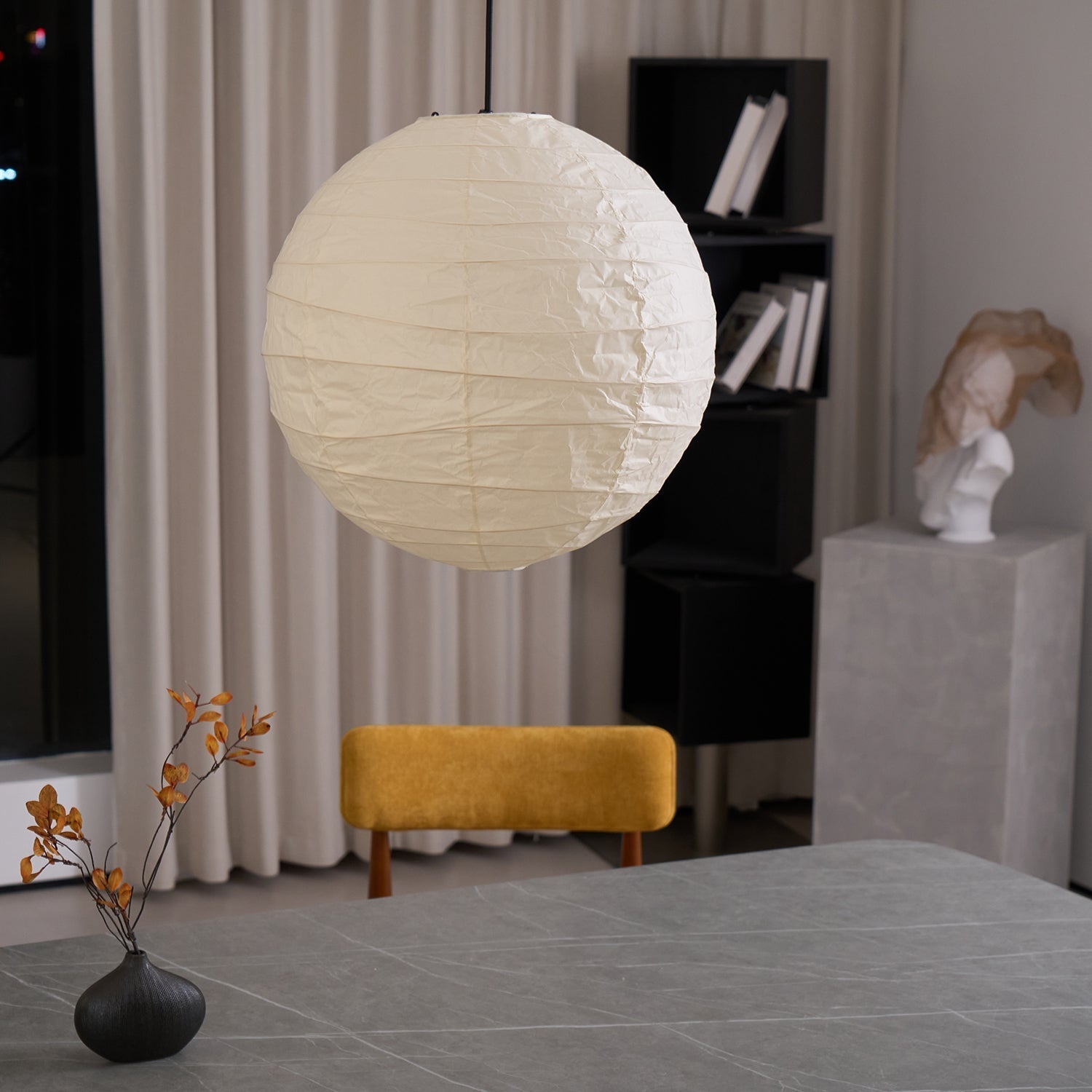 Ritta Lámpara Colgante de Papel Japonés en Forma de Globo