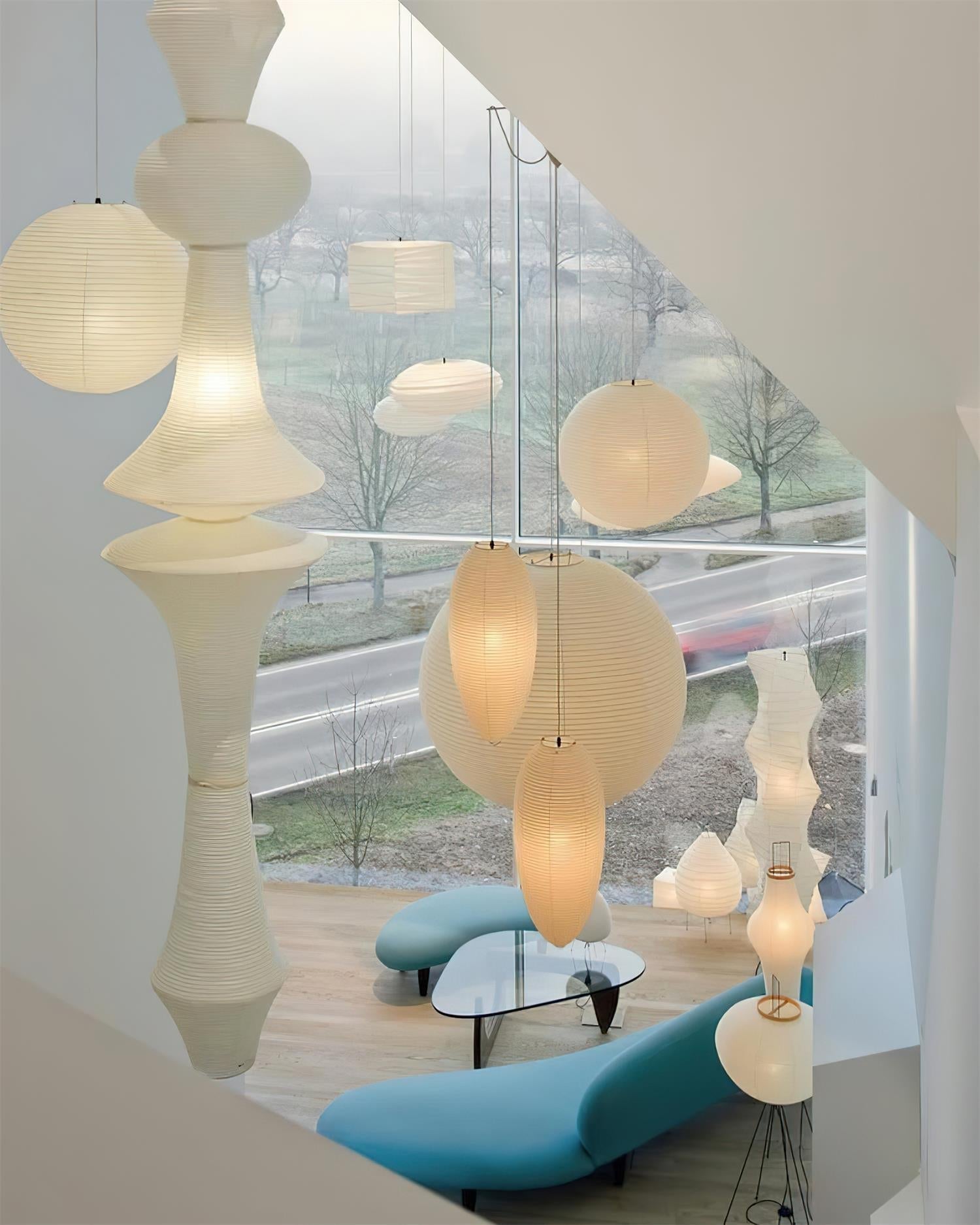 Zyora Sculptural Paper Pendant Lamp - Letslighting