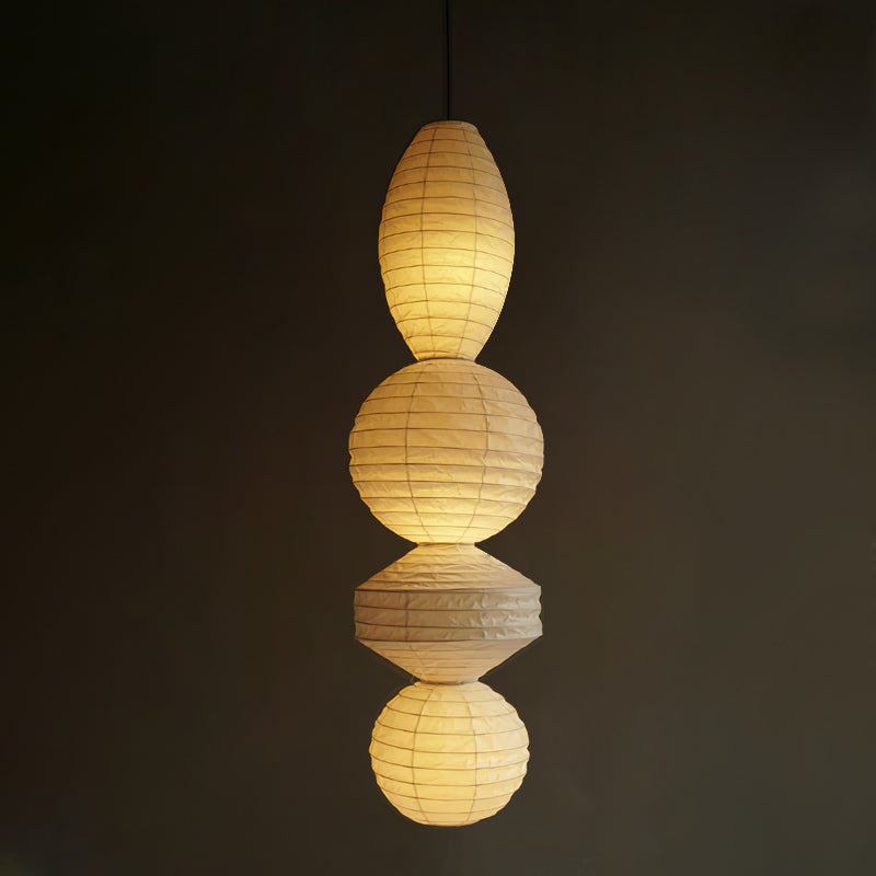 Ritta Lámpara Colgante de Linterna de Papel Estilo Wabi-sabi