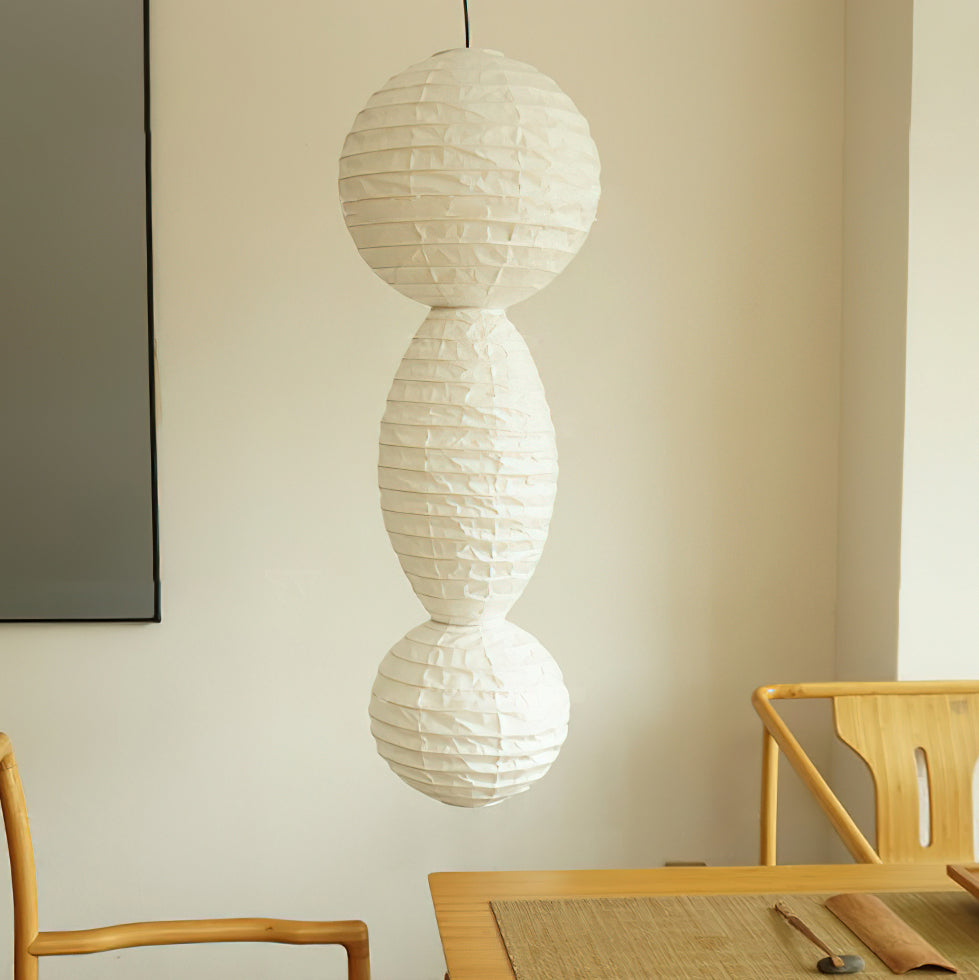 Ritta Lámpara Colgante de Linterna de Papel Estilo Wabi-sabi