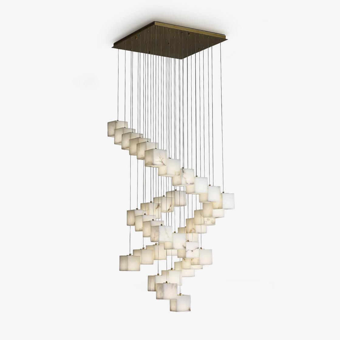 Eurraeel Alabaster Spiral Chandelier - Letslighting