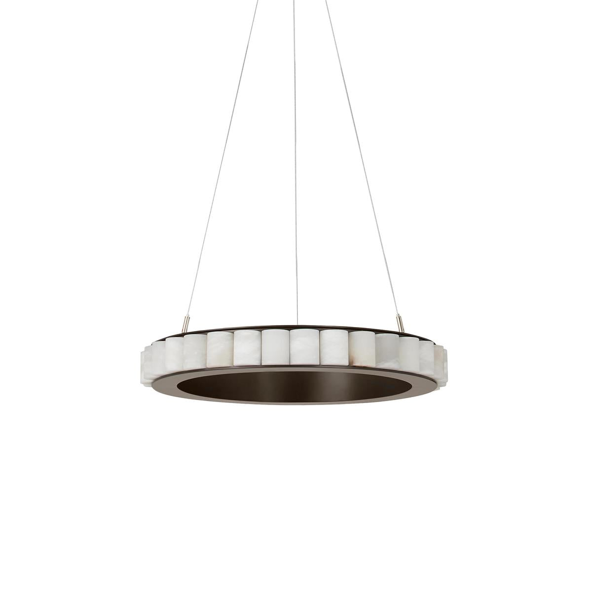 Orion Double Ring Alabaster Chandelier - Letslighting