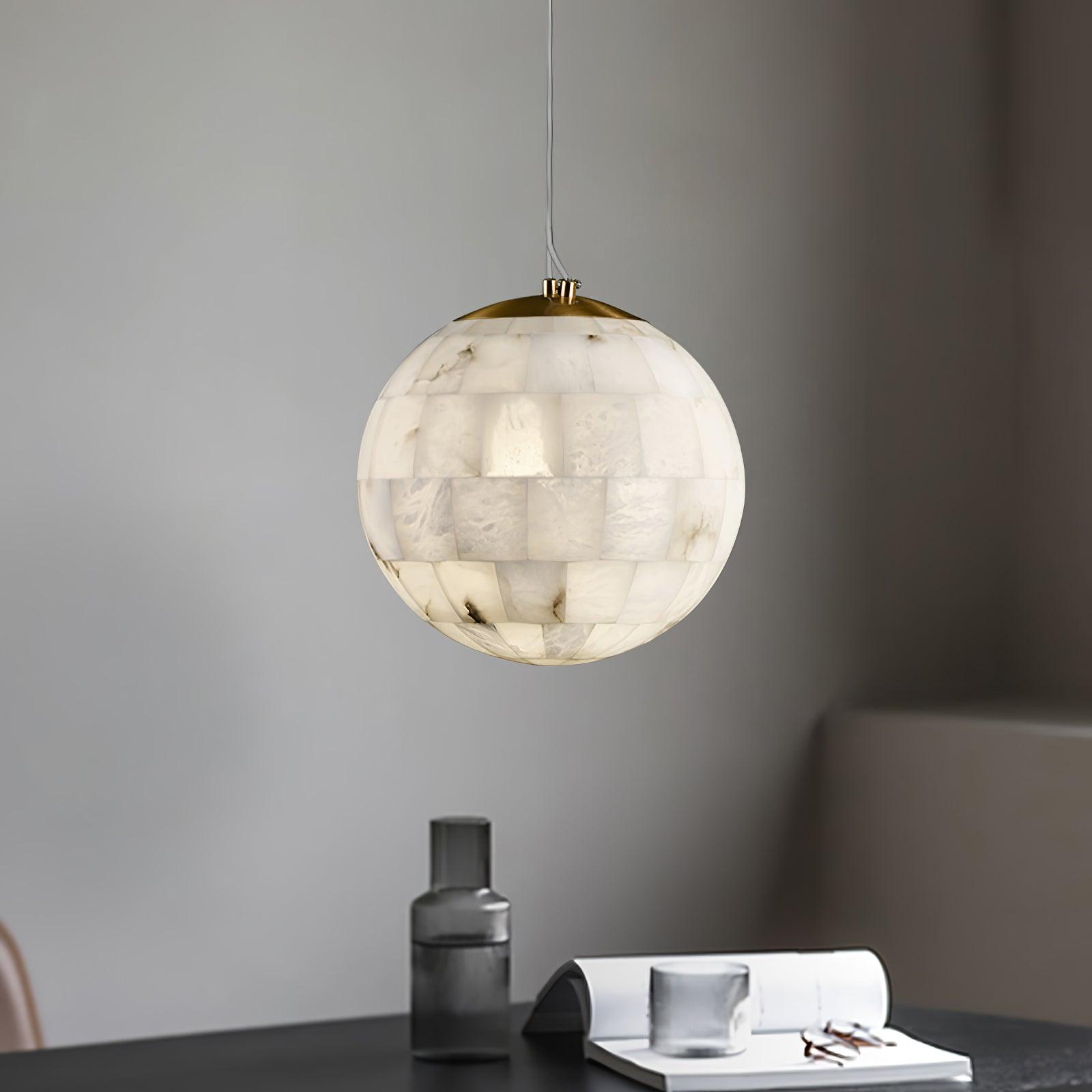 Isolde Alabaster Globe Pendant Light - Letslighting