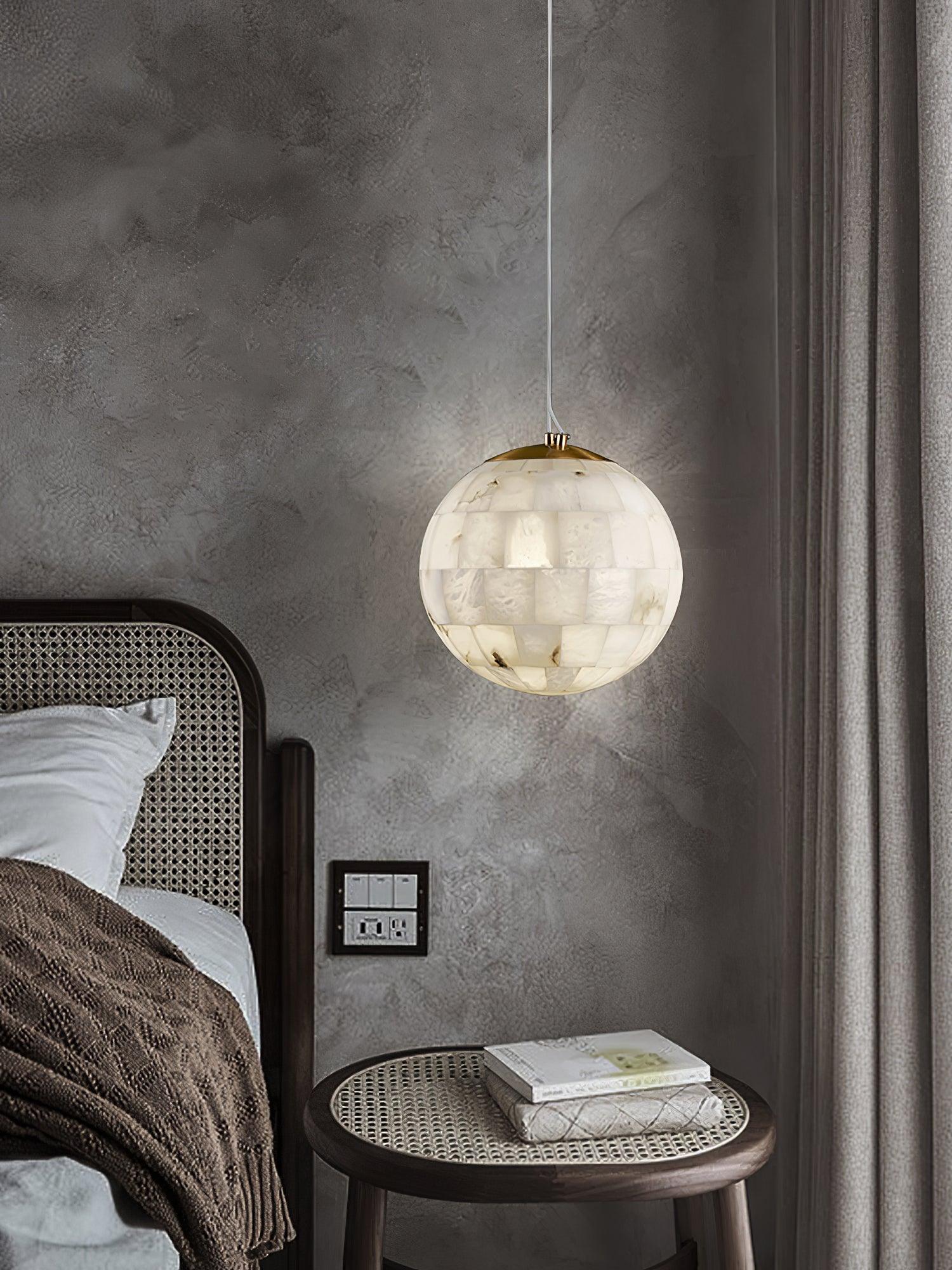 Isolde Alabaster Globe Pendant Light - Letslighting