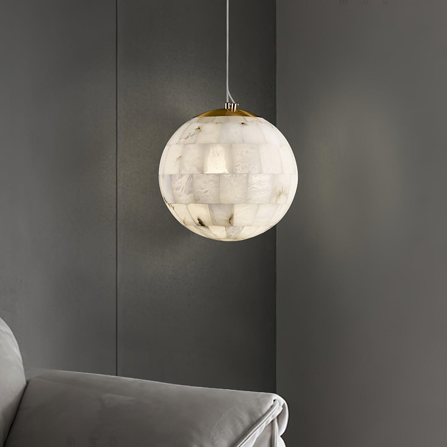 Isolde Alabaster Globe Pendant Light - Letslighting