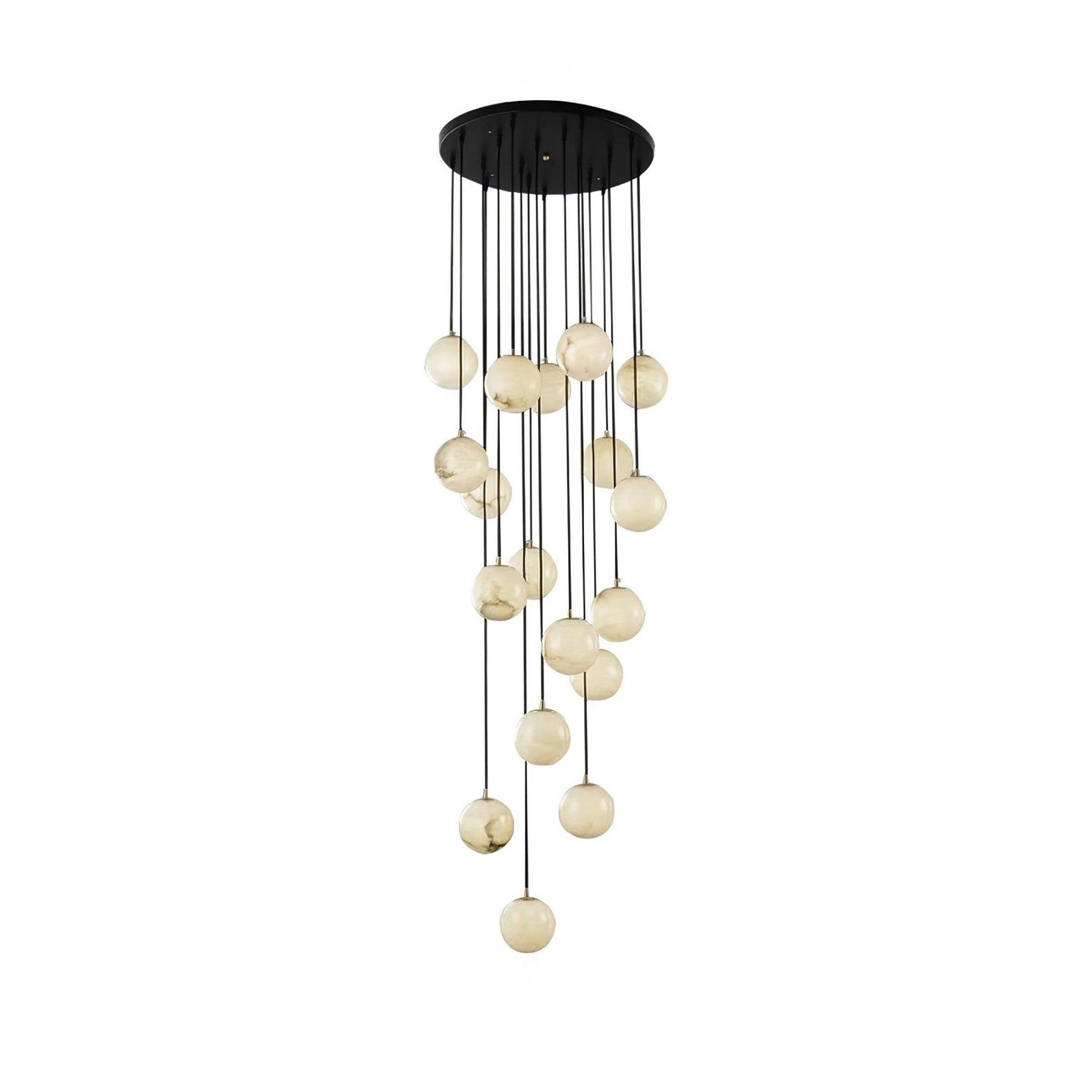 Gloruvye Balls Modern Cluster Metal Chandelier - Lamp Copper