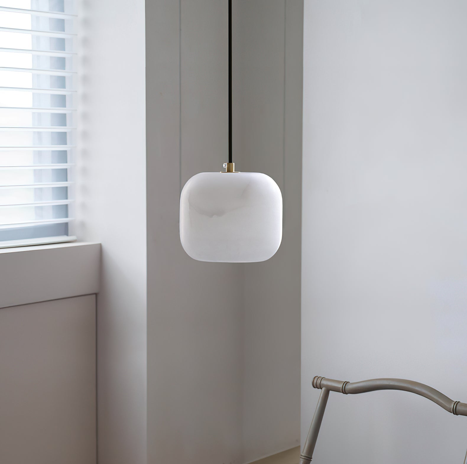 Ildvuvyd Minimalist Bedside Brass Pendant Light - Lamp Copper