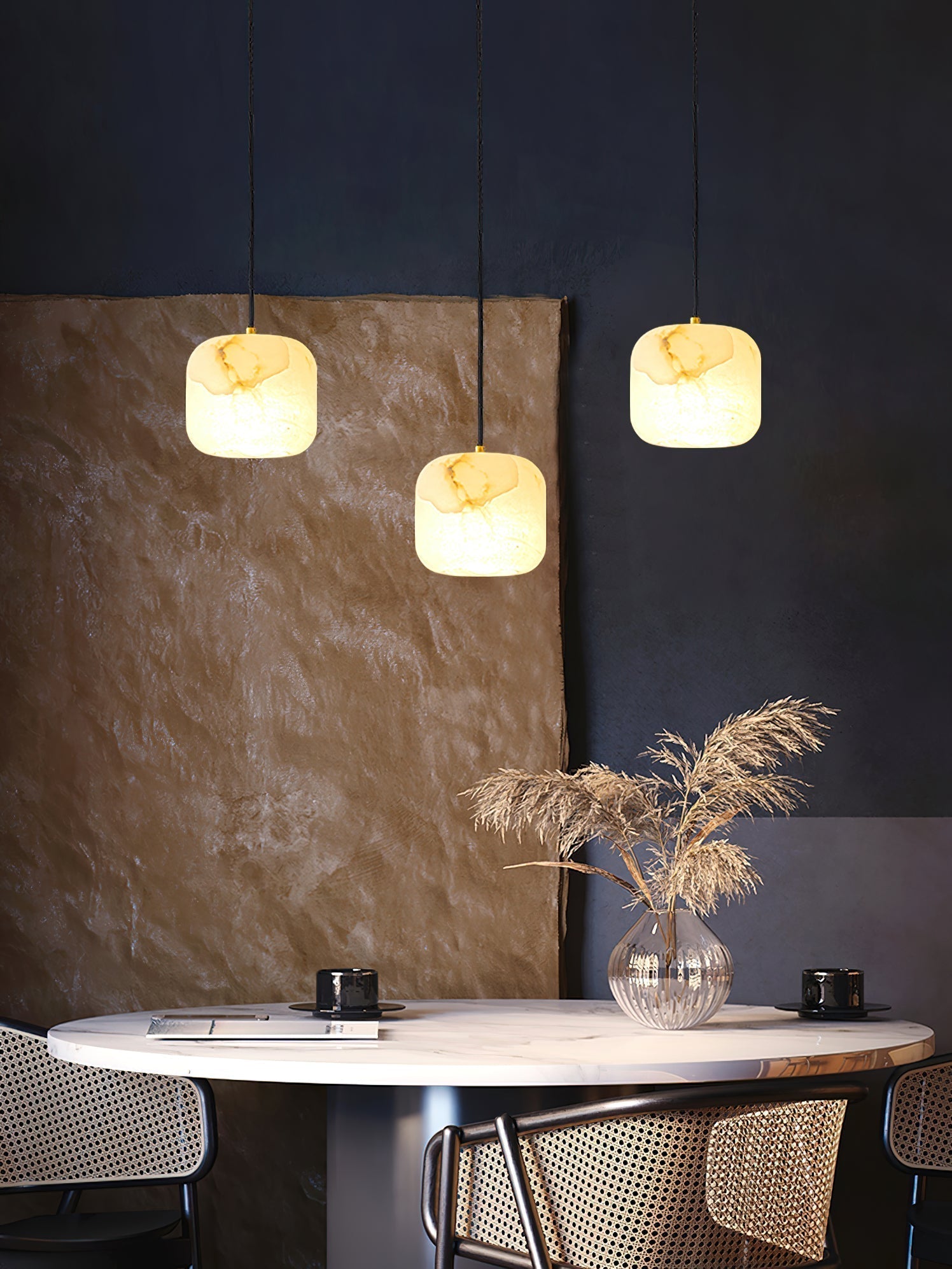 Ildvuvyd Minimalist Bedside Brass Pendant Light - Lamp Copper