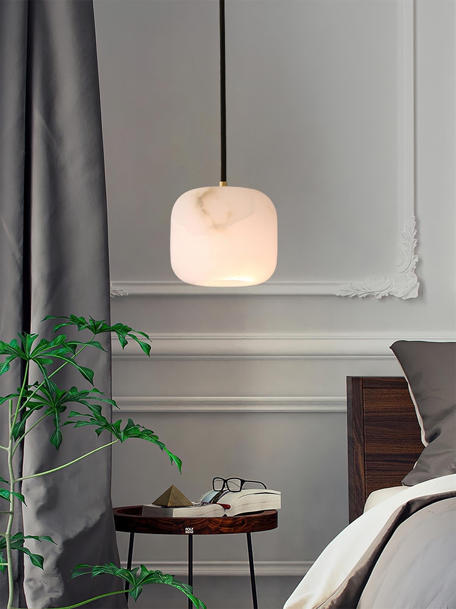 Ildvuvyd Minimalist Bedside Brass Pendant Light - Lamp Copper