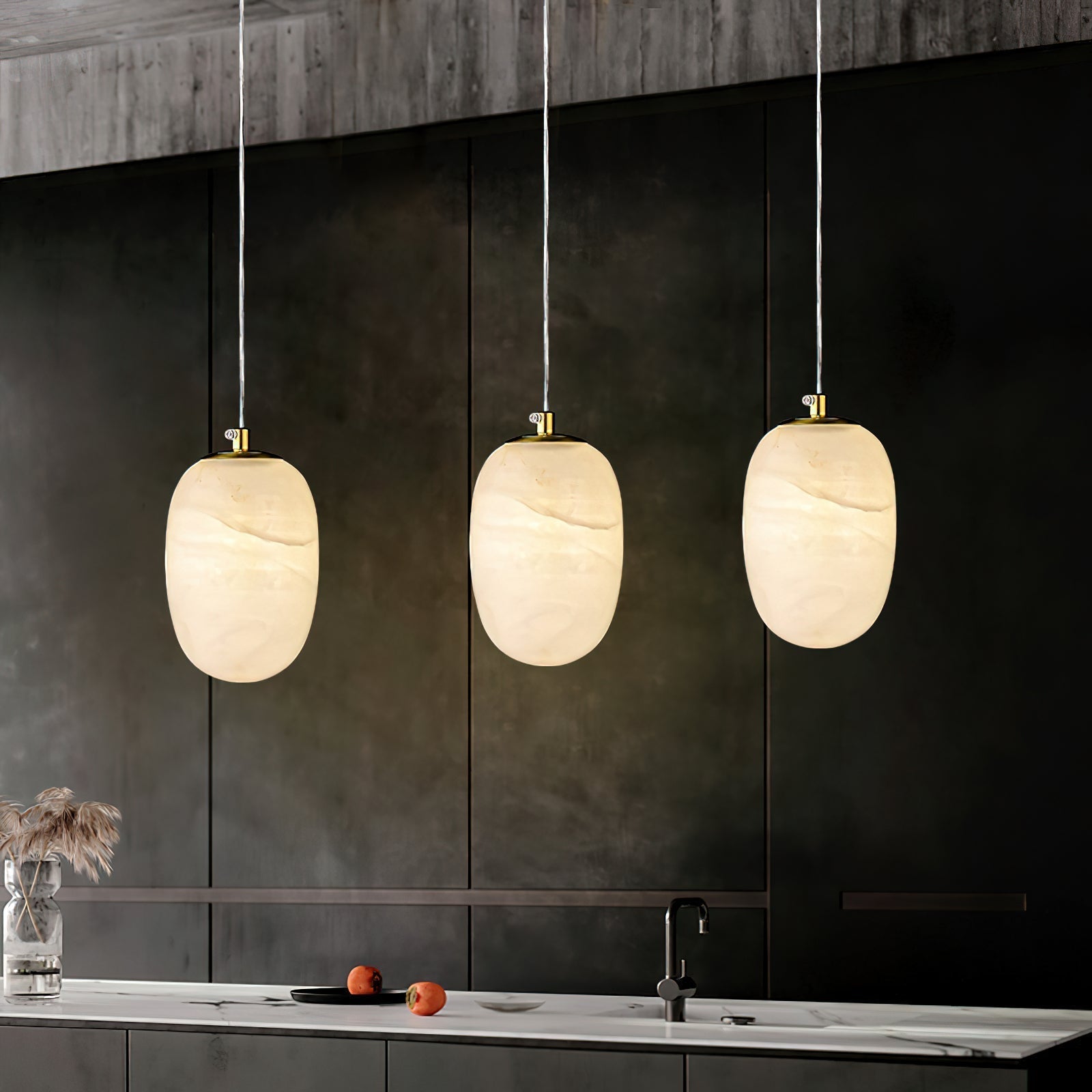Ildvuvyd Minimalist Bedside Brass Pendant Light - Lamp Copper