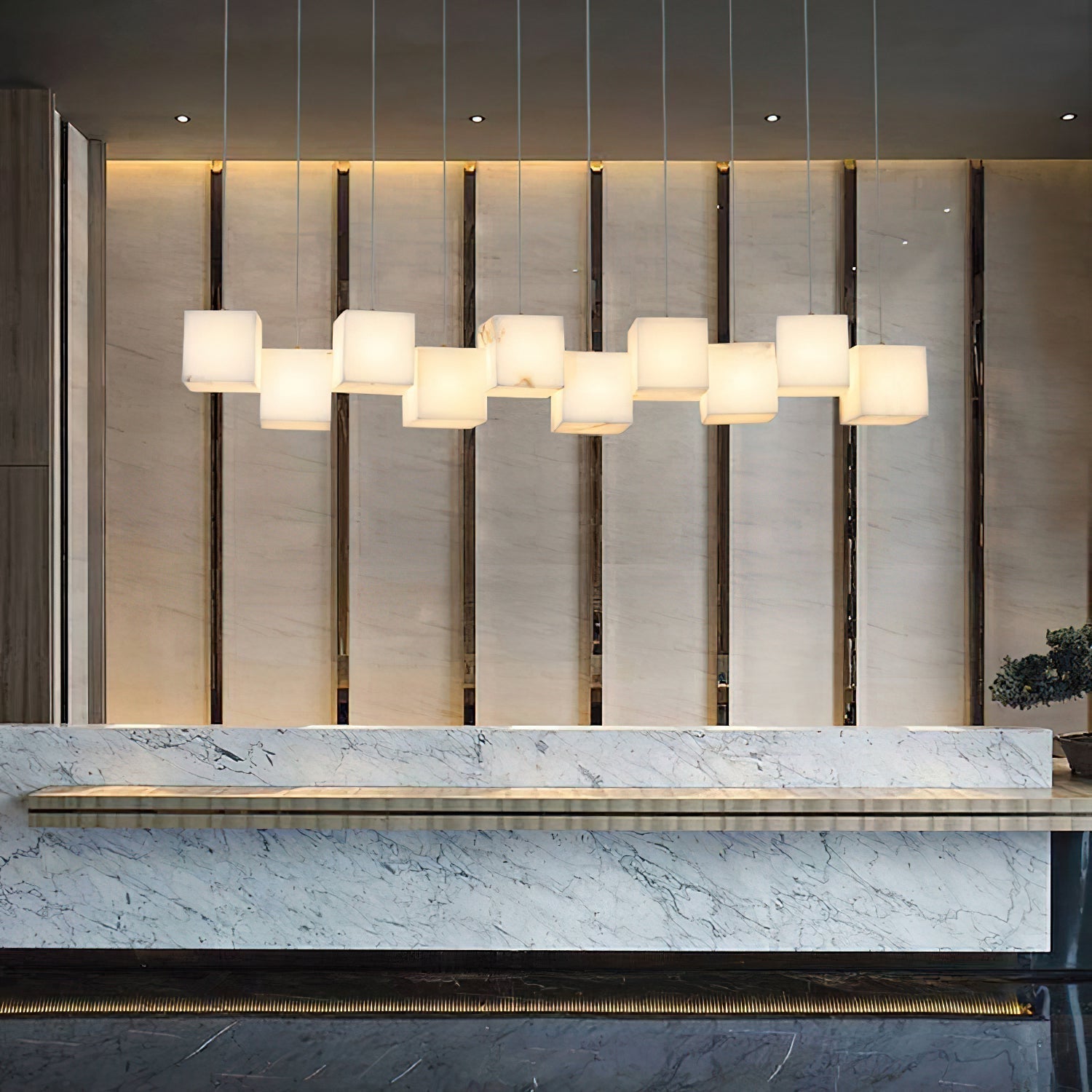 Jarnbruvyd Individual Modern Box Metal Chandelier - Lamp Copper