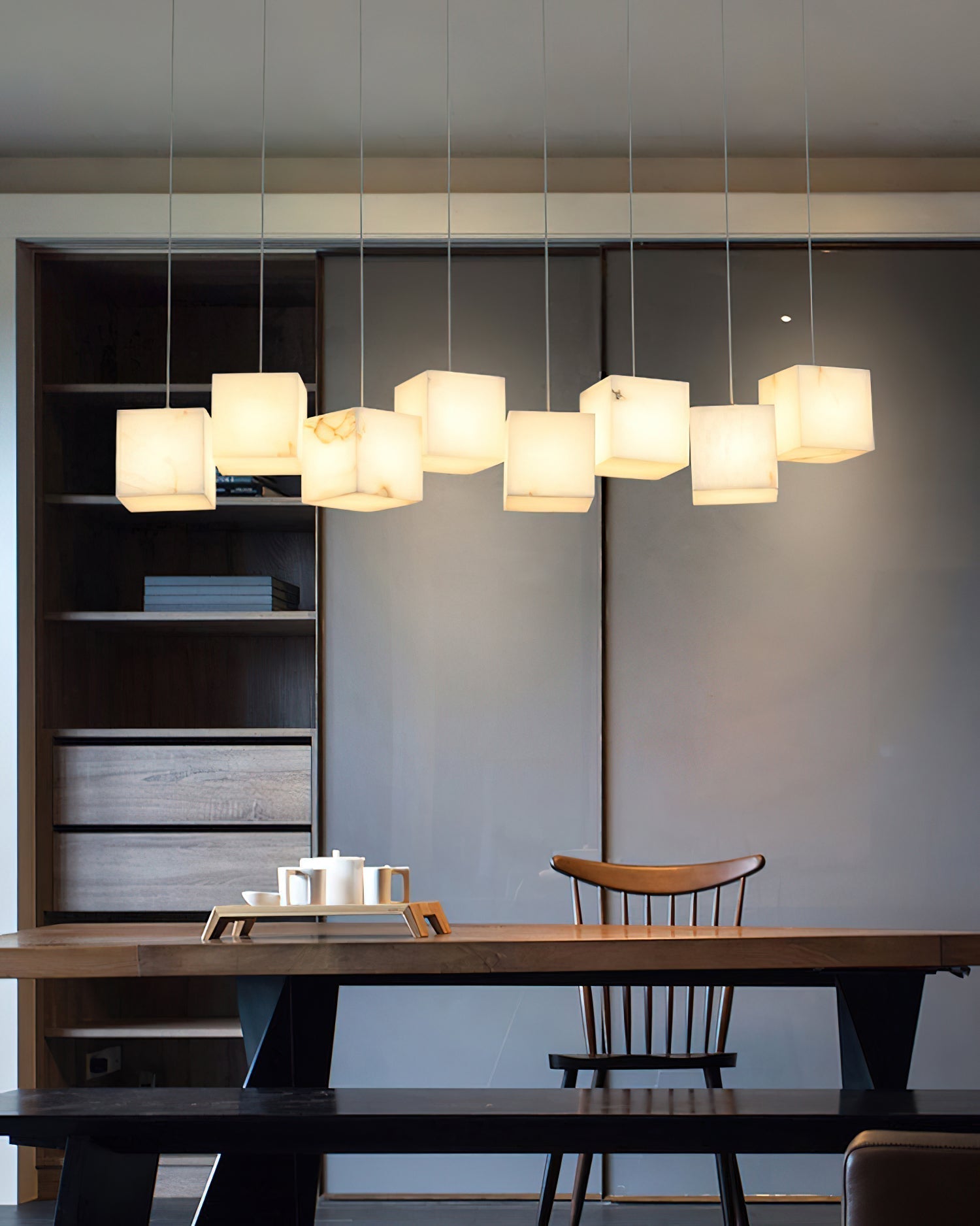 Jarnbruvyd Individual Modern Box Metal Chandelier - Lamp Copper