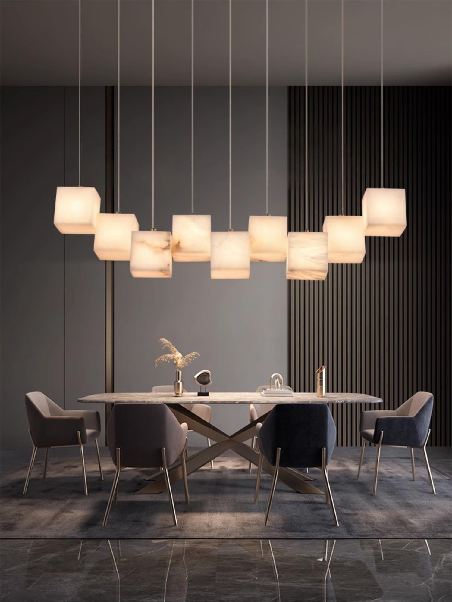 Jarnbruvyd Individual Modern Box Metal Chandelier - Lamp Copper