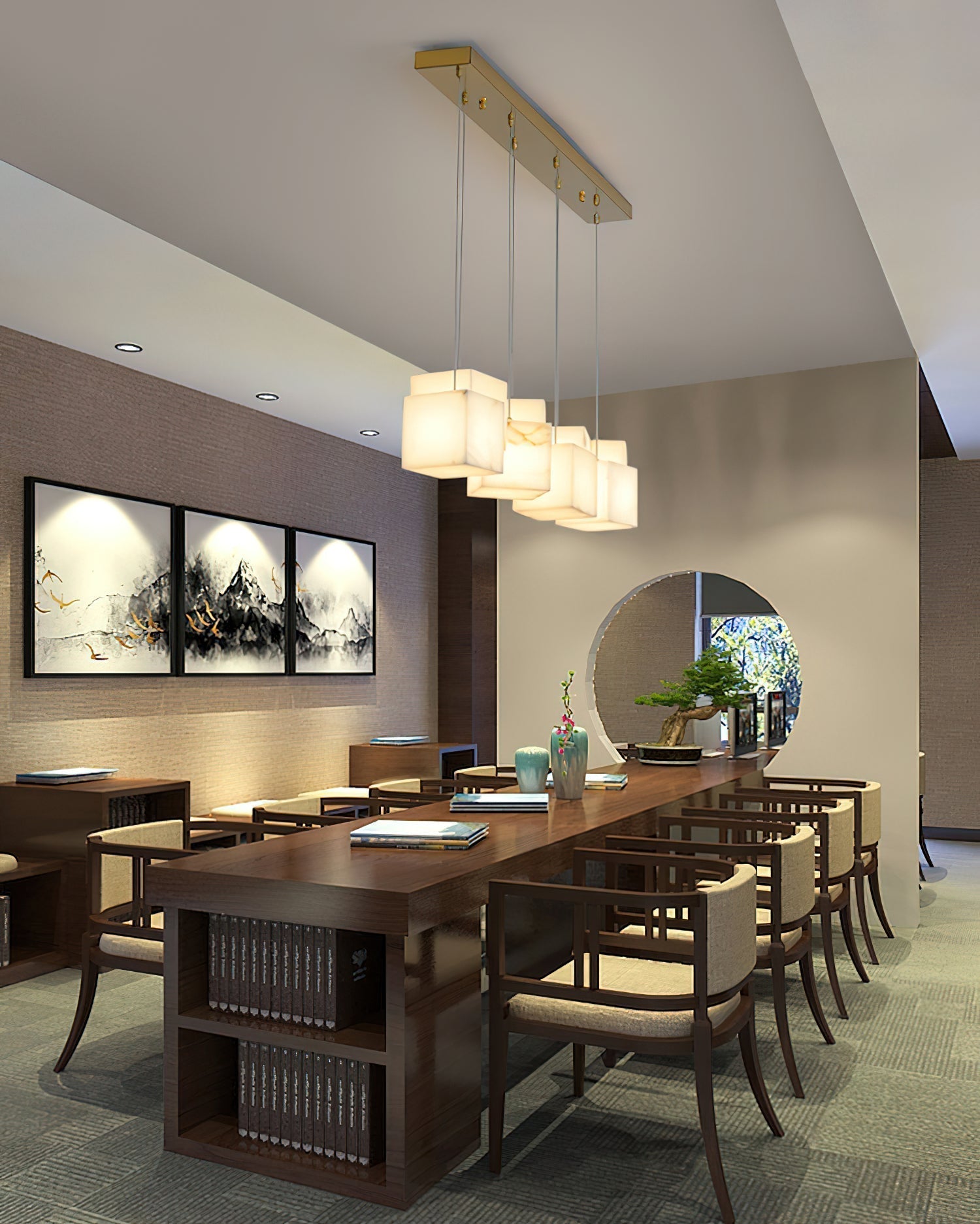 Jarnbruvyd Individual Modern Box Metal Chandelier - Lamp Copper