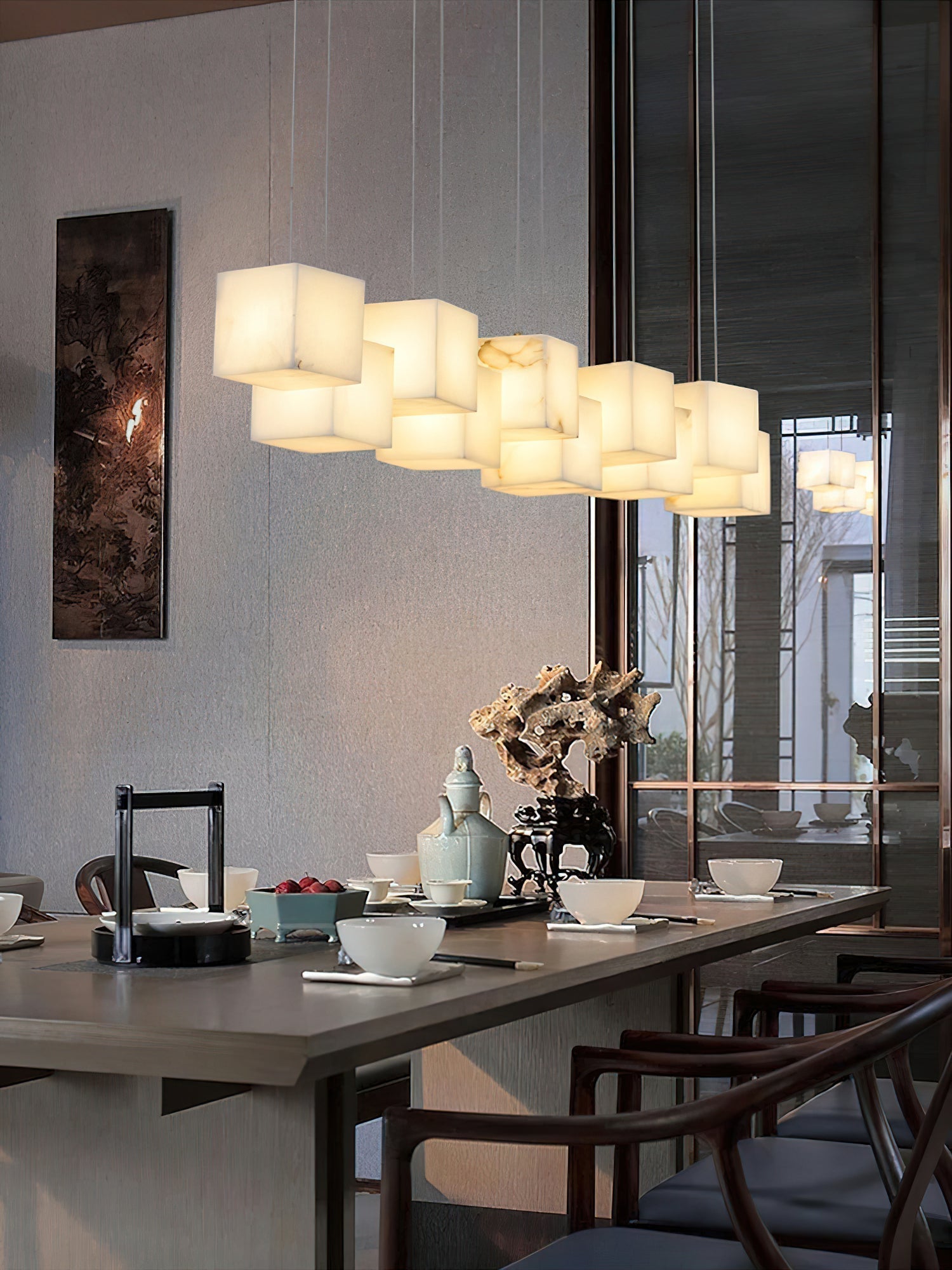 Jarnbruvyd Individual Modern Box Metal Chandelier - Lamp Copper