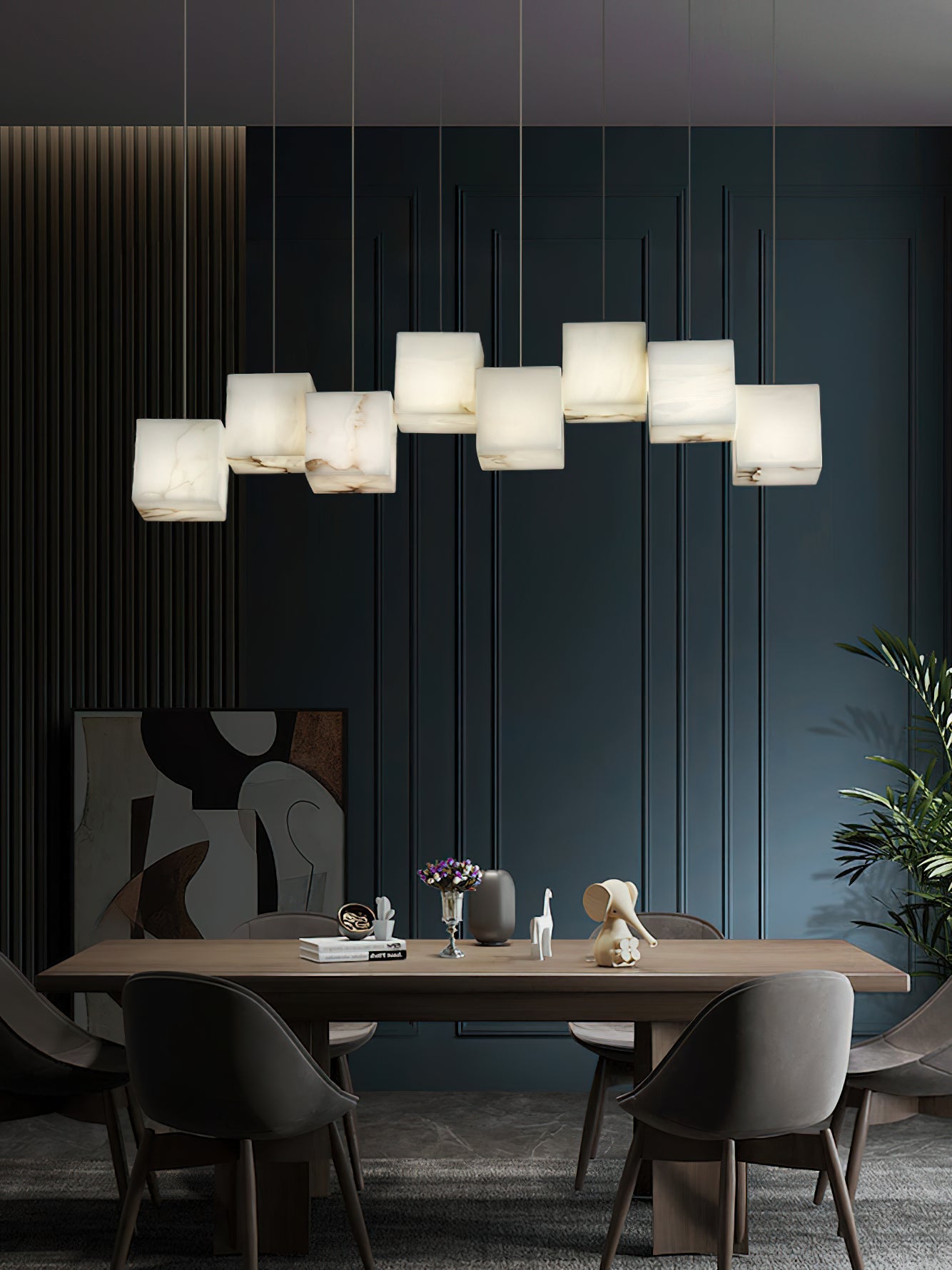 Jarnbruvyd Individual Modern Box Metal Chandelier - Lamp Copper