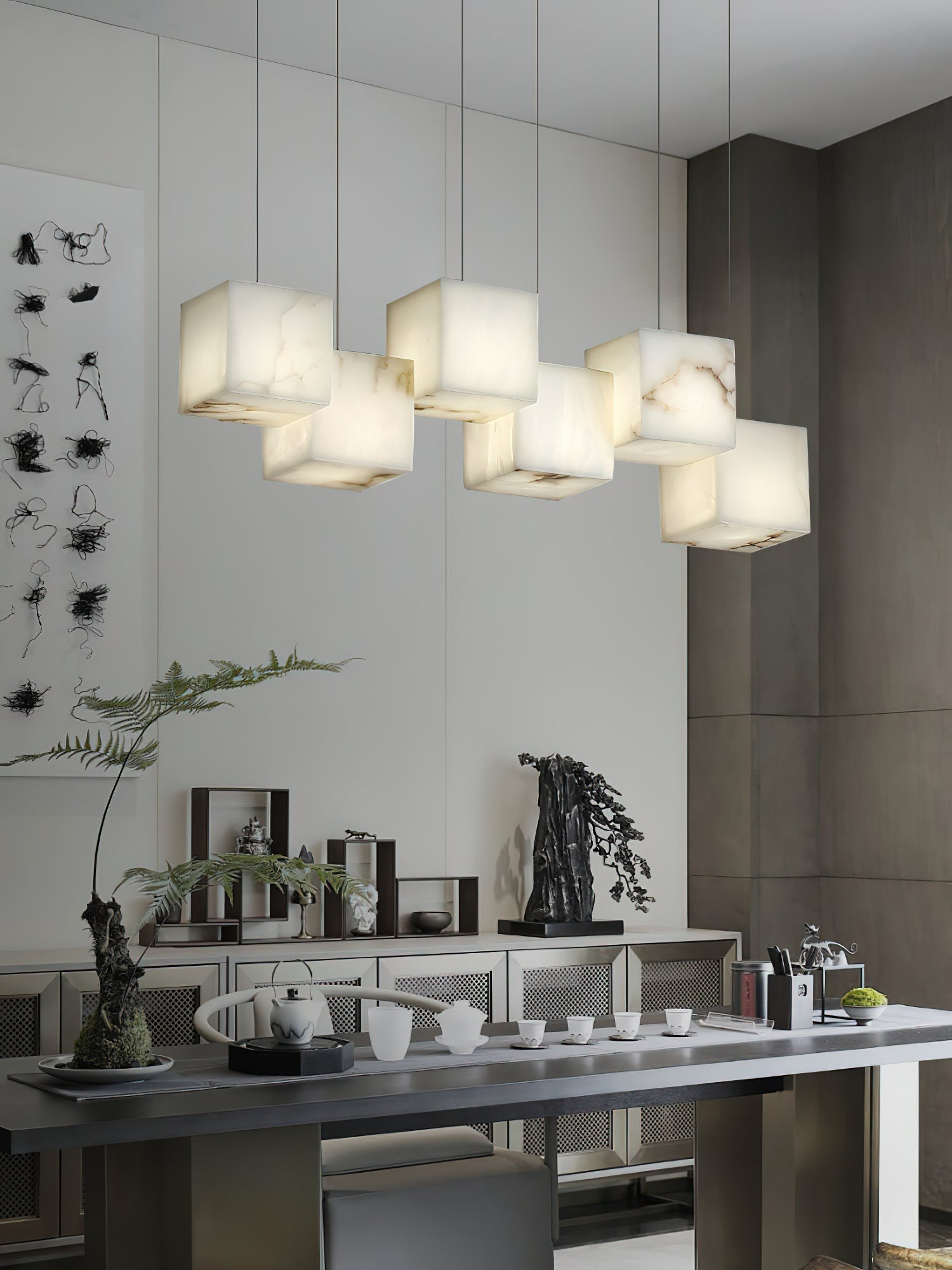 Jarnbruvyd Individual Modern Box Metal Chandelier - Lamp Copper