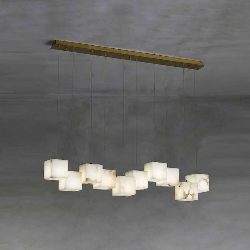 Jarnbruvyd Individual Modern Box Metal Chandelier - Lamp Copper