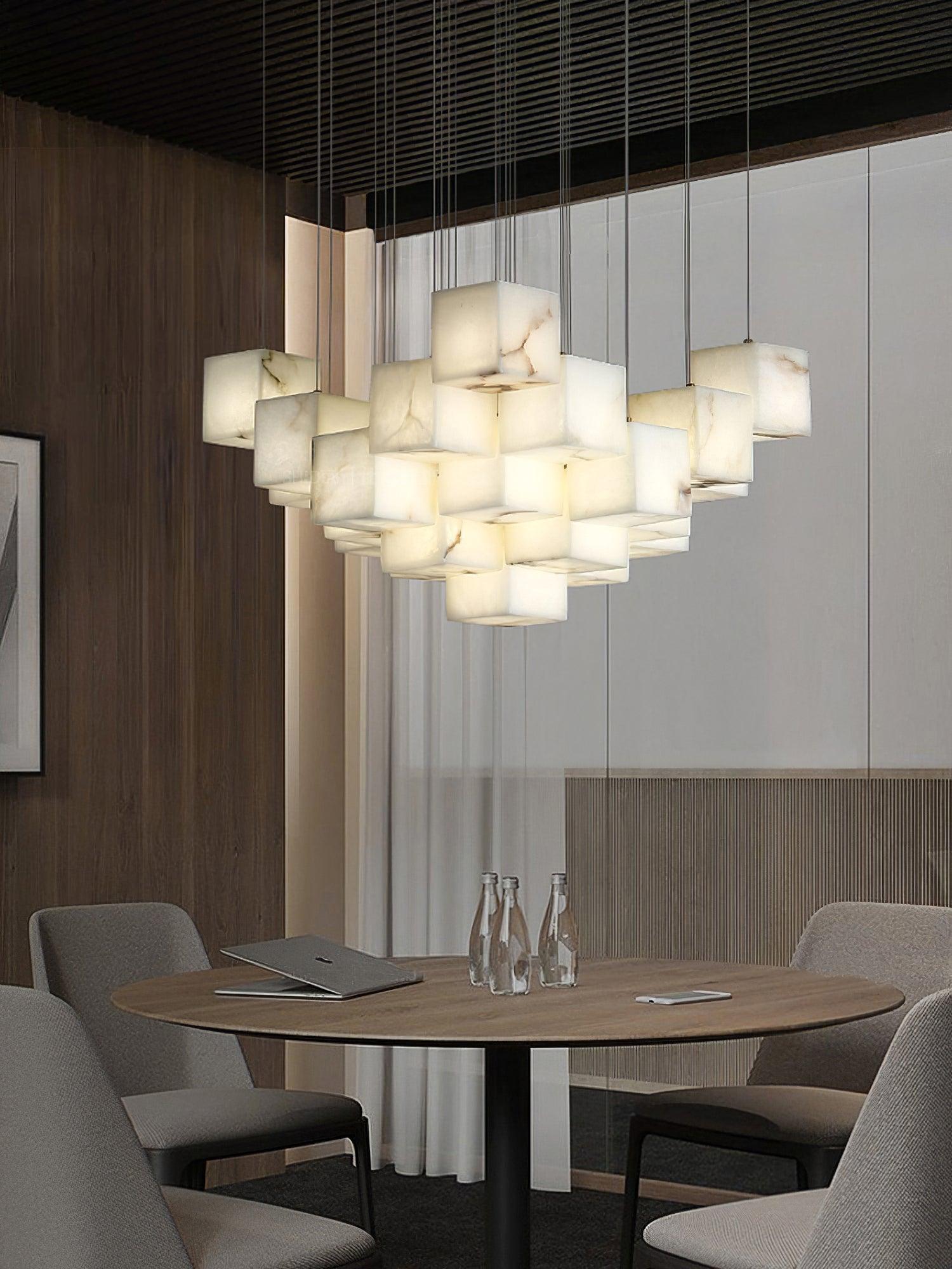 Eurraeel Alabaster Spiral Chandelier - Letslighting