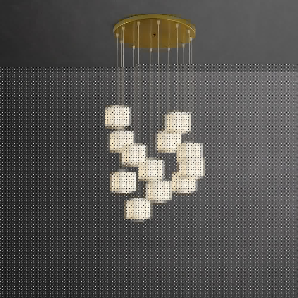 Eurraeel Alabaster Spiral Chandelier - Letslighting