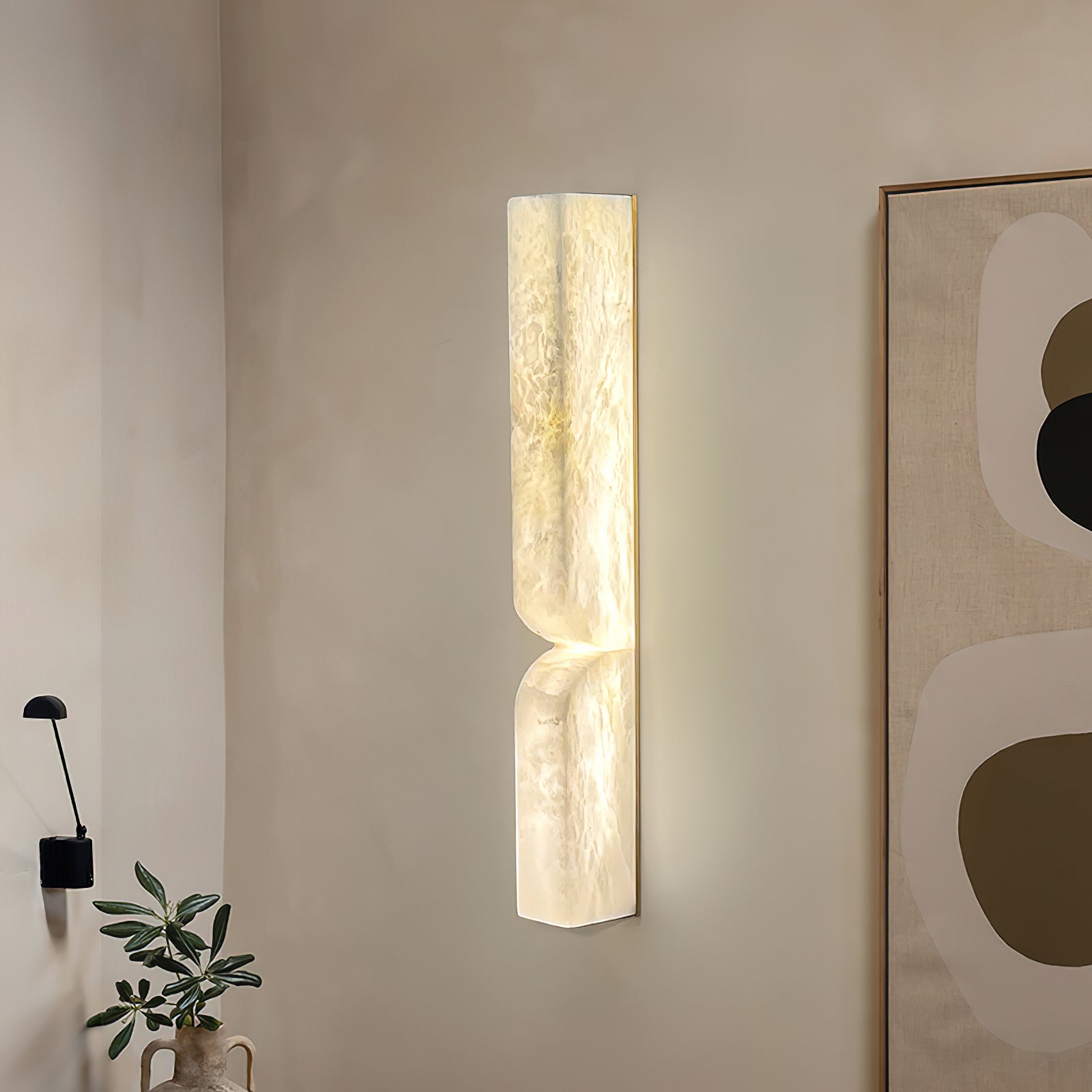 Lunaris Alabaster Rectangular Wall Lamp - Letslighting