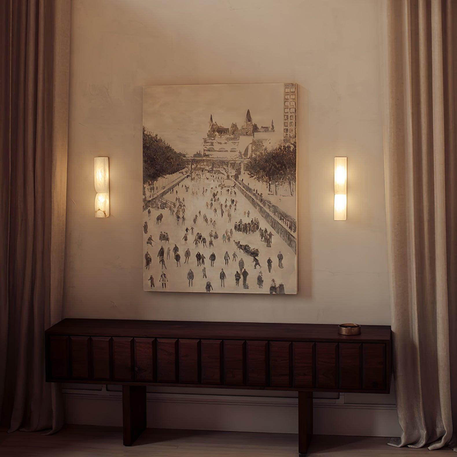 Lunaris Alabaster Rectangular Wall Lamp - Letslighting