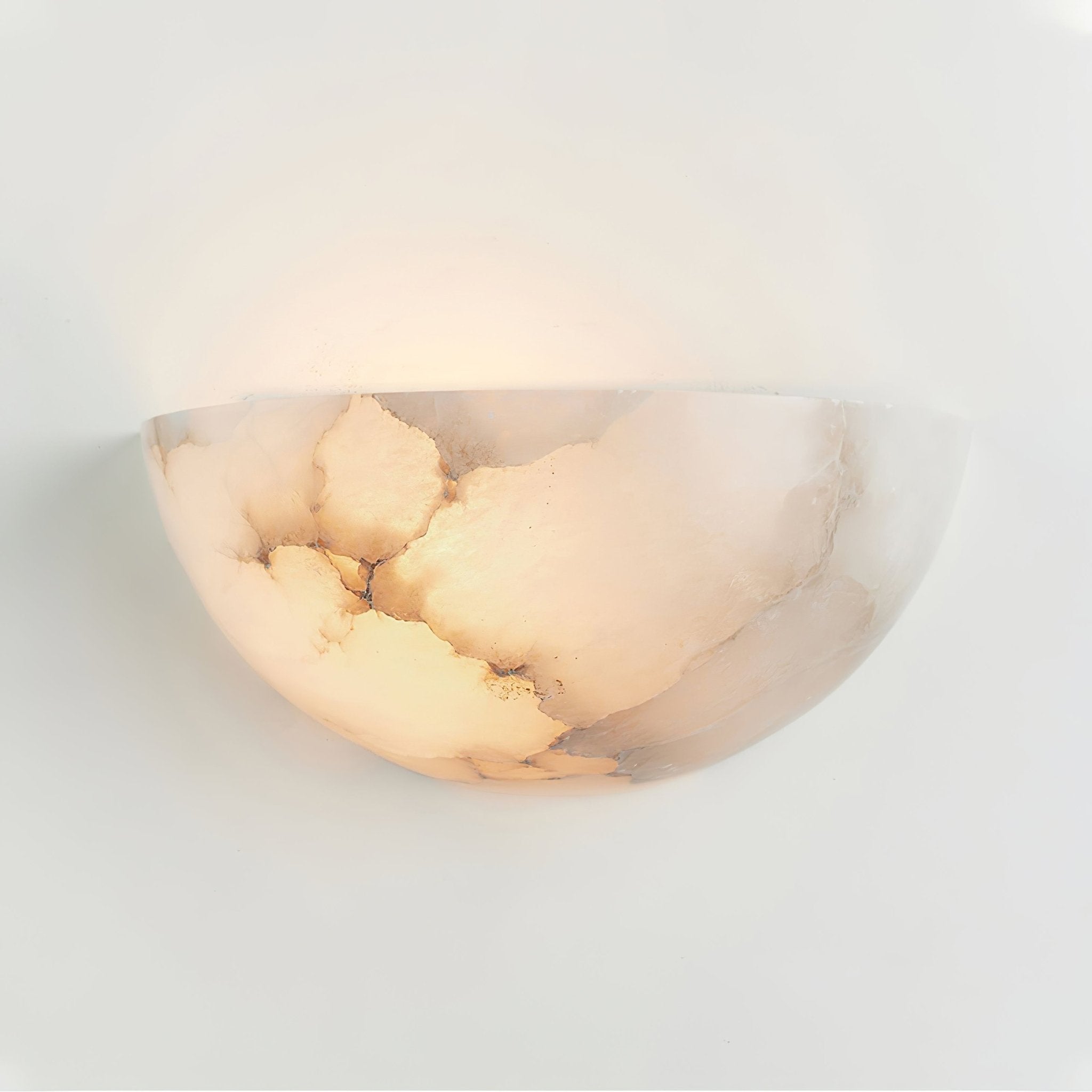 Selene Half-moon Alabaster Wall Light - Letslighting