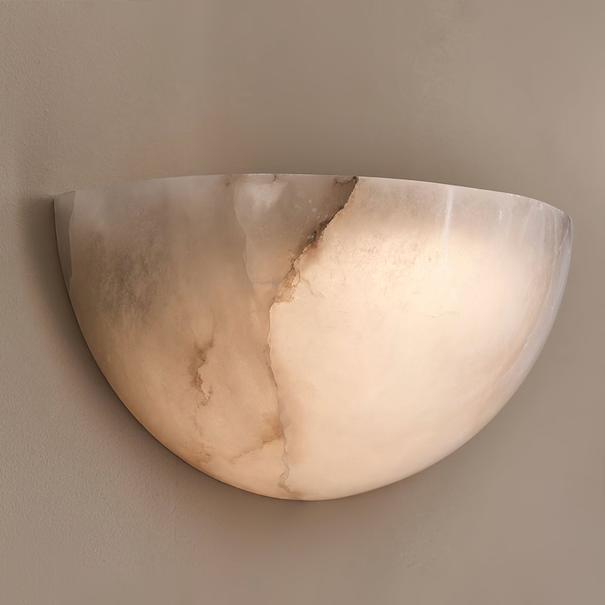 Selene Half-moon Alabaster Wall Light - Letslighting