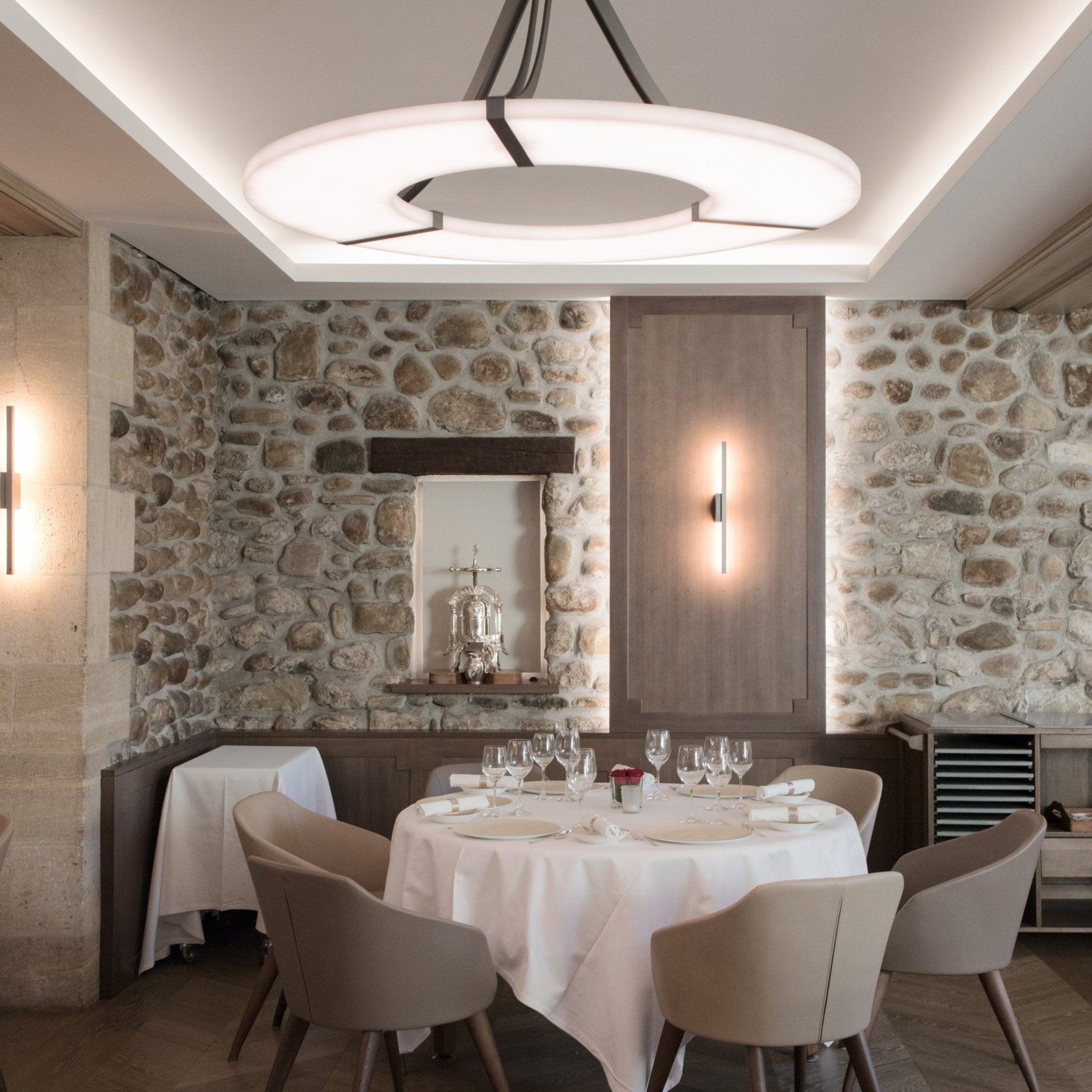 Althea Alabaster Ring Pendant Light Chandelier - Letslighting