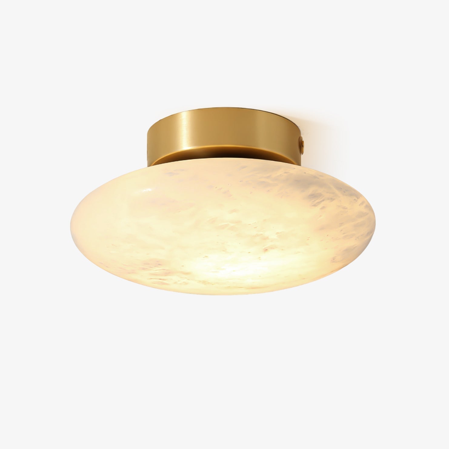 Vanorara Minimalist Alabaster Flush Mount Light - Letslighting