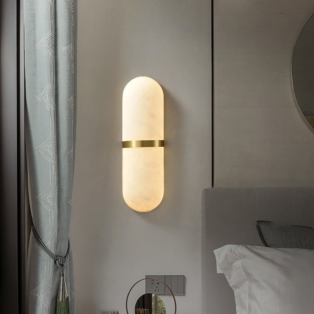 Ostruvyd Luxury Pill Alabaster Wall Lamp - Lamp Copper