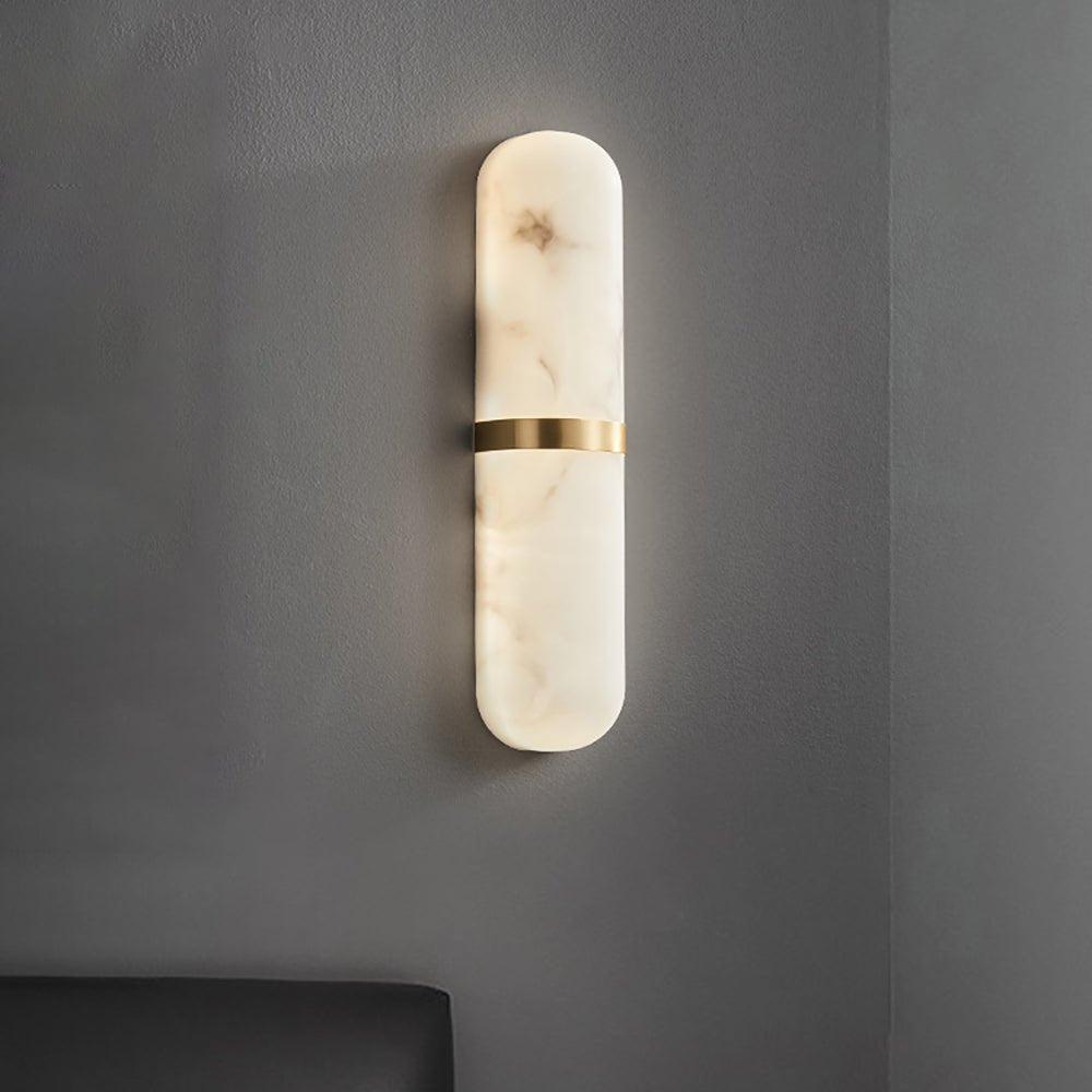 Vitheion Minimalist Alabaster Wall Light - Letslighting