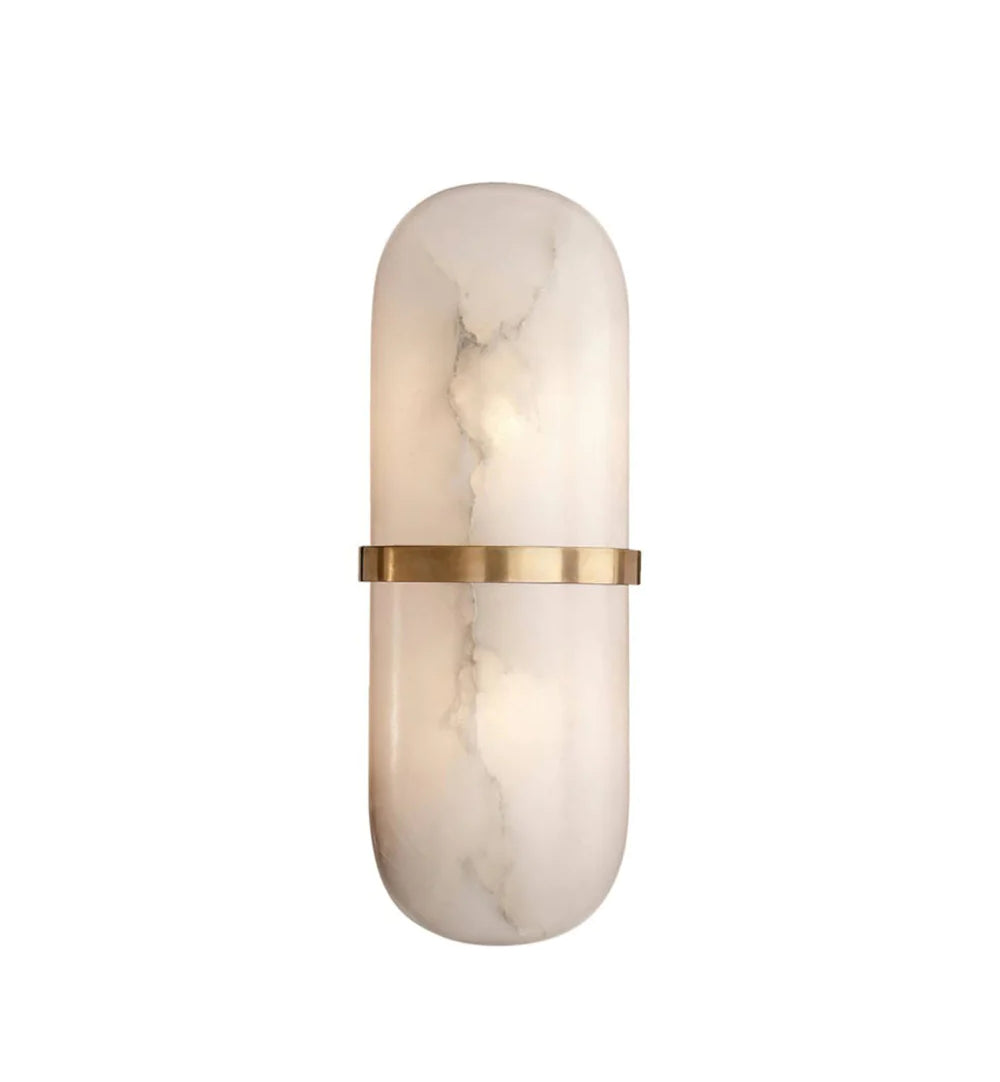 Vitheion Minimalist Alabaster Wall Light - Letslighting