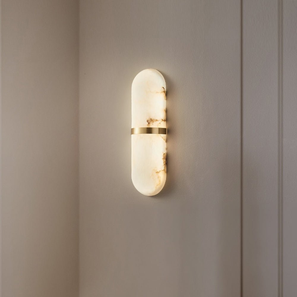Vitheion Minimalist Alabaster Wall Light - Letslighting