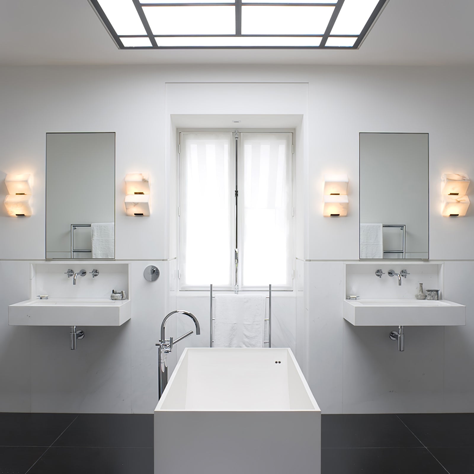 Qvistuvyn Staircase Metal Alabaster Wall Lamp - Lamp Copper