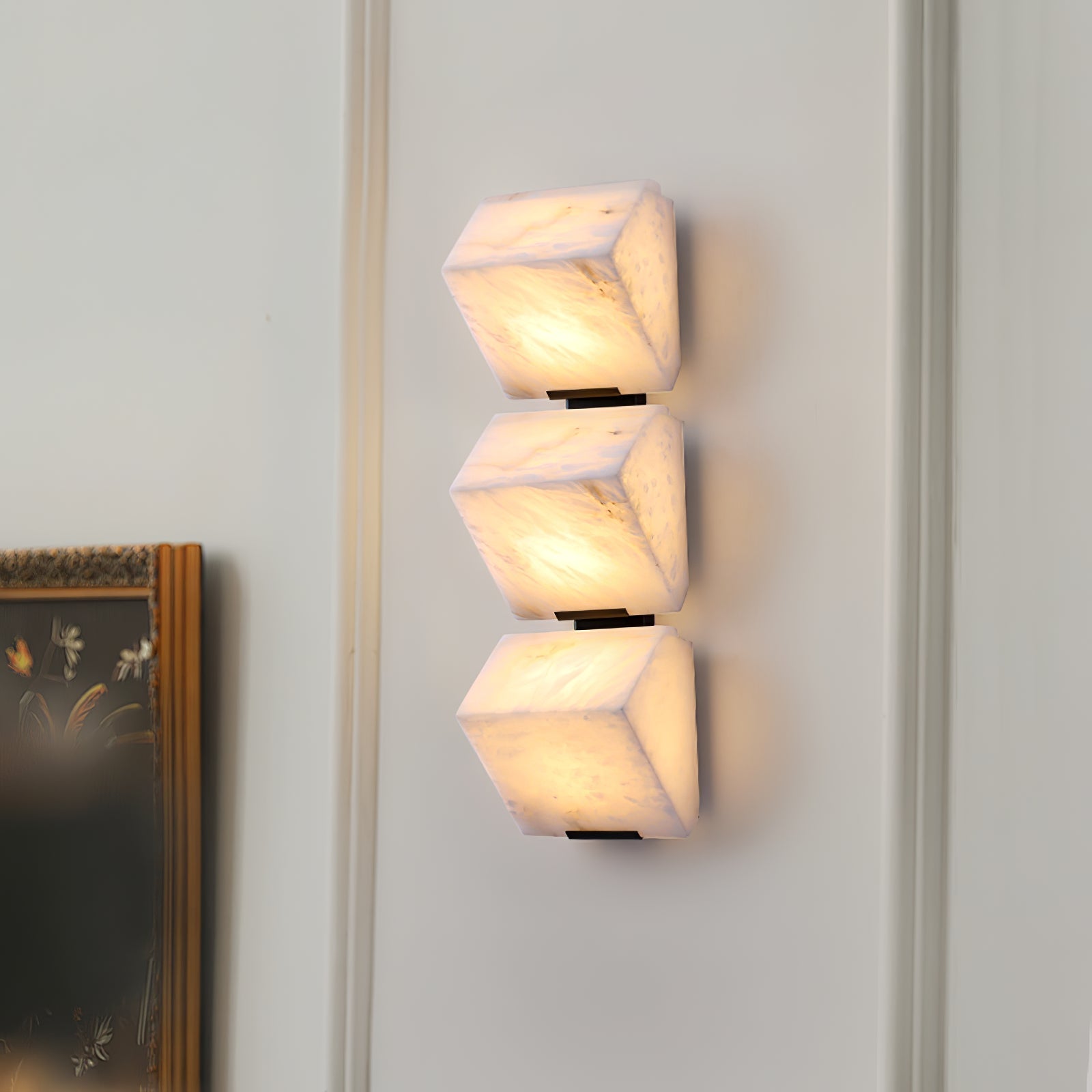 Qvistuvyn Staircase Metal Alabaster Wall Lamp - Lamp Copper