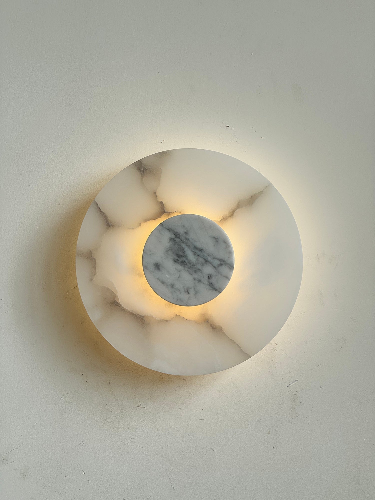 Rauduvyi Modern Minimalist Alabaster Wall Lamp - Lamp Copper