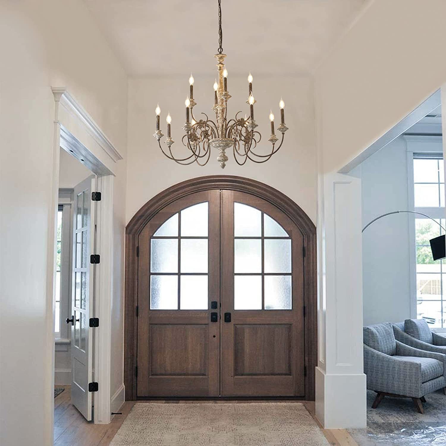 Waegnuvyn Traditional Candle Metal Chandelier - Lamp Copper