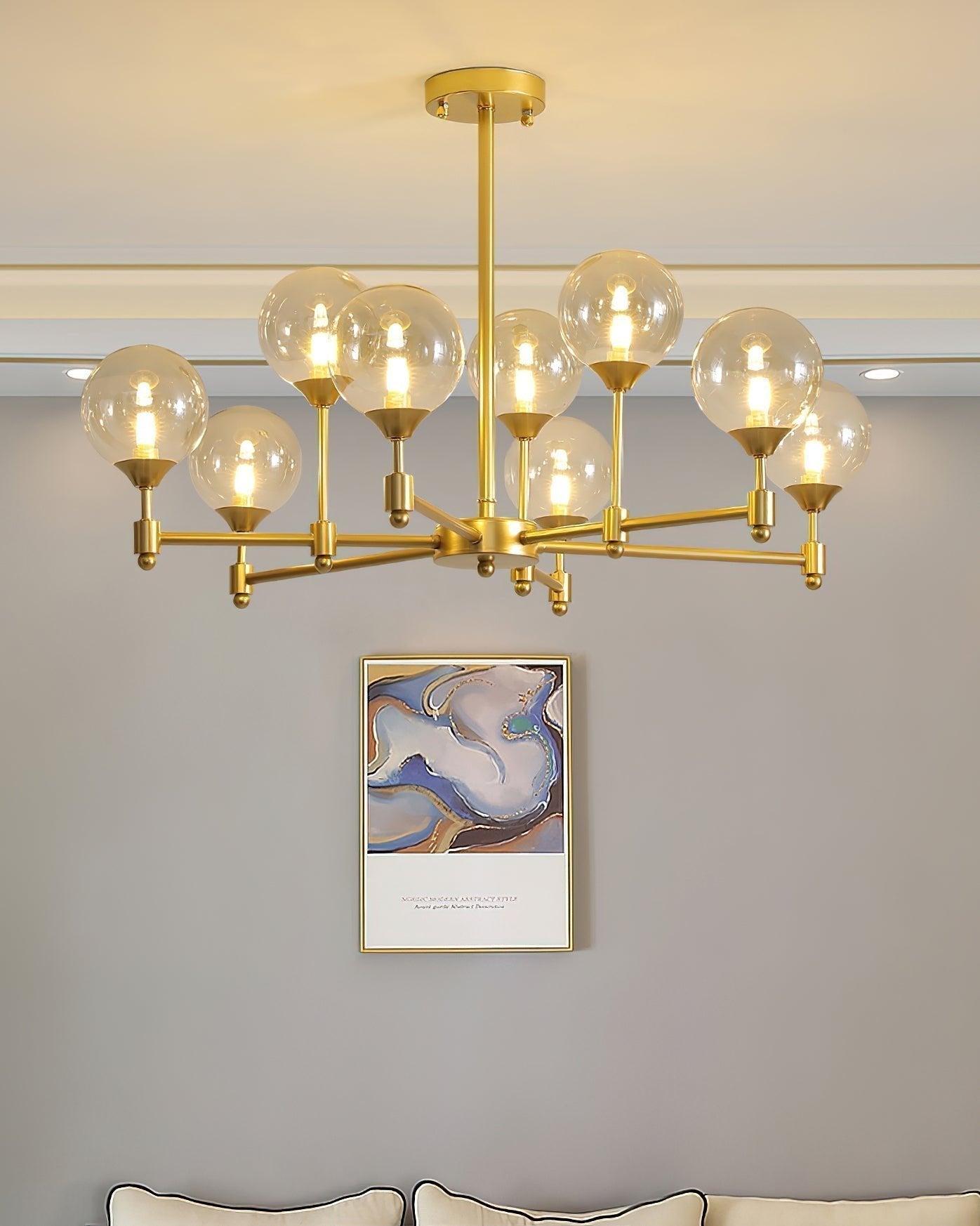 Solara Elegant Glass Chandelier - Letslighting