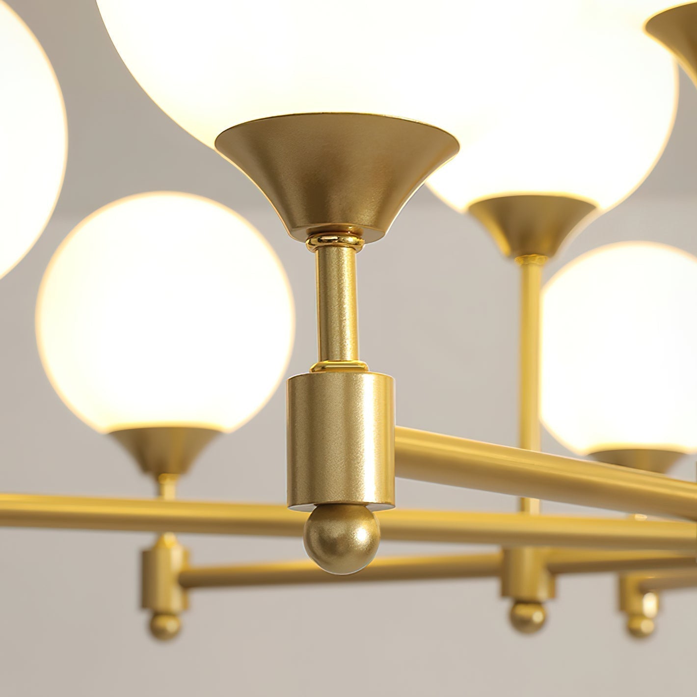 Vatnuvyi Minimalist Globe Glass Chandelier - Lamp Copper