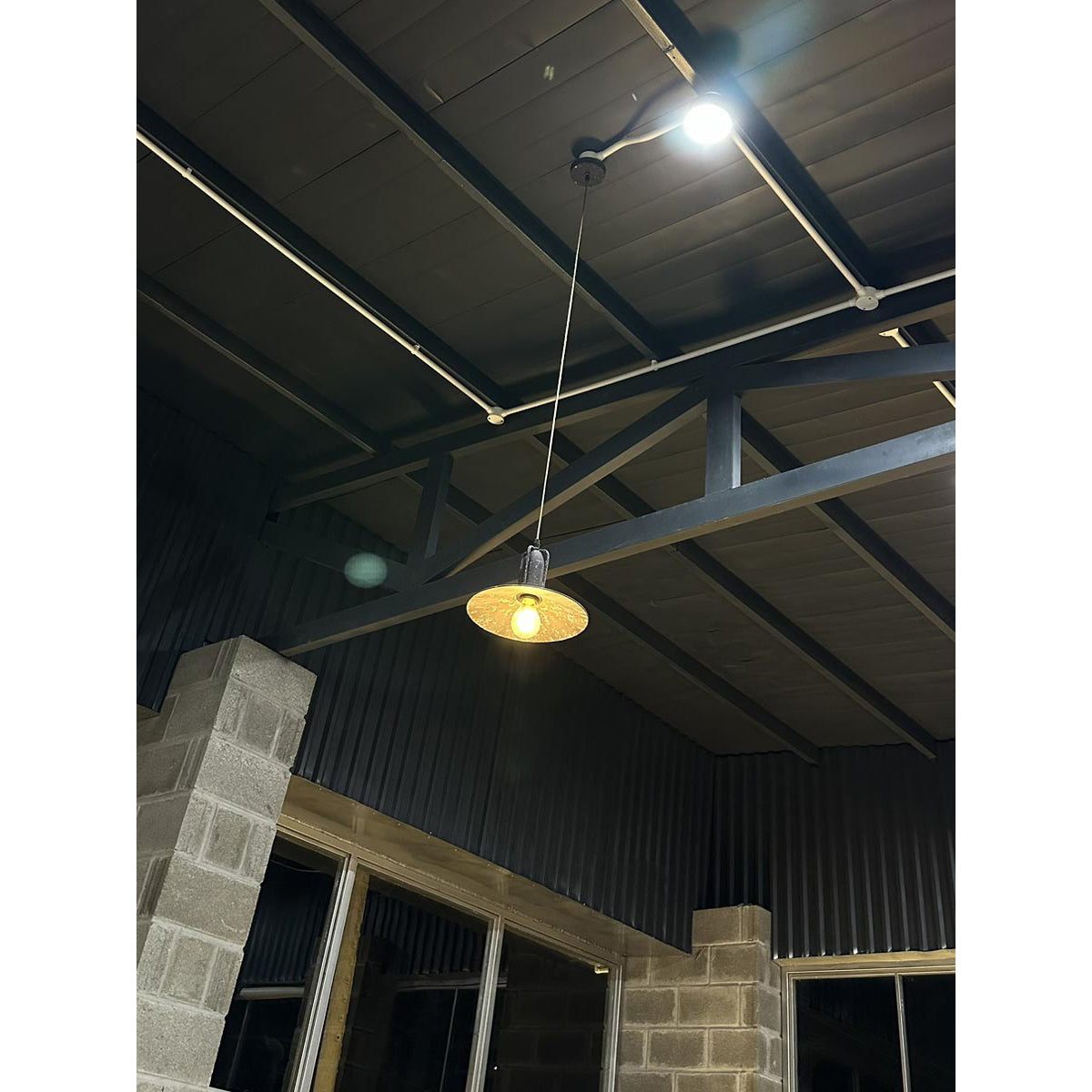 Yrvuvyi Modern Minimalist Industrial Metal Pendant Light - Lamp Copper