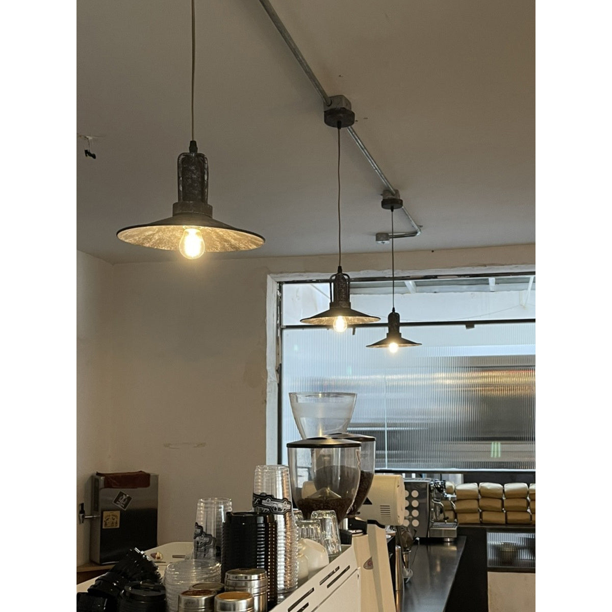 Yrvuvyi Modern Minimalist Industrial Metal Pendant Light - Lamp Copper