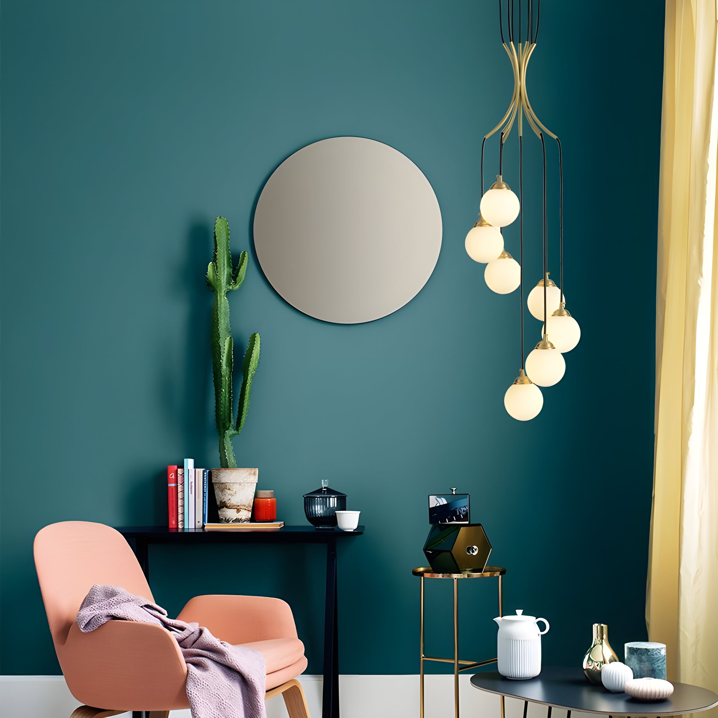 Zoruvyi Modern Minimalist Ball Drop Glass Chandelier - Lamp Copper