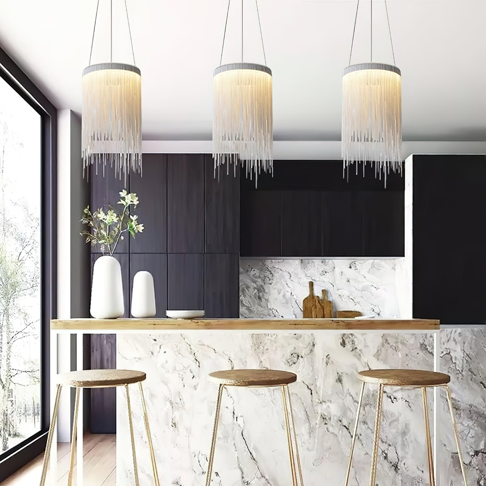 Aluminum Chain Tassel Pendant Light - Letslighting