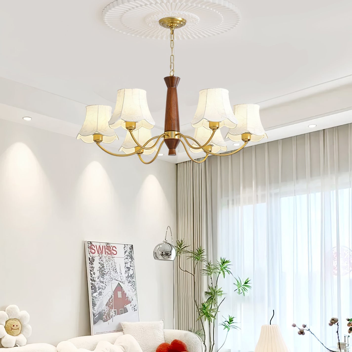 Alyssa Fabric Chandelier - Letslighting
