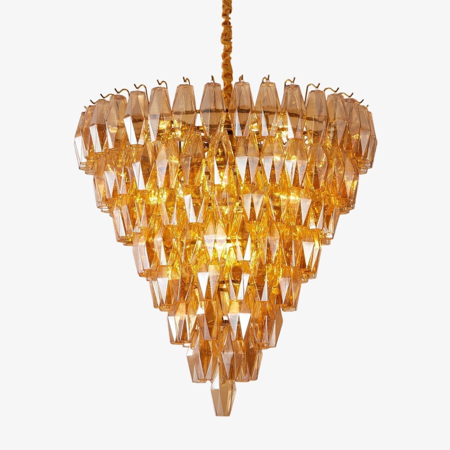 Aurora Chandelier Amber Empire Prism - Letslighting