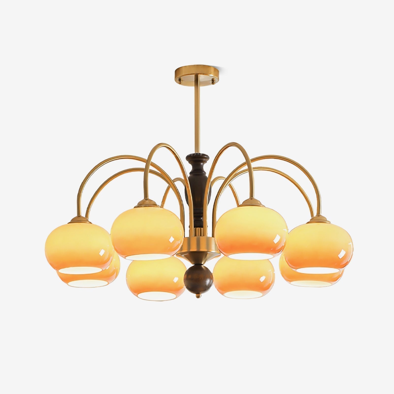 Aurora Chandelier Amberly Arch Curved Arms - Letslighting