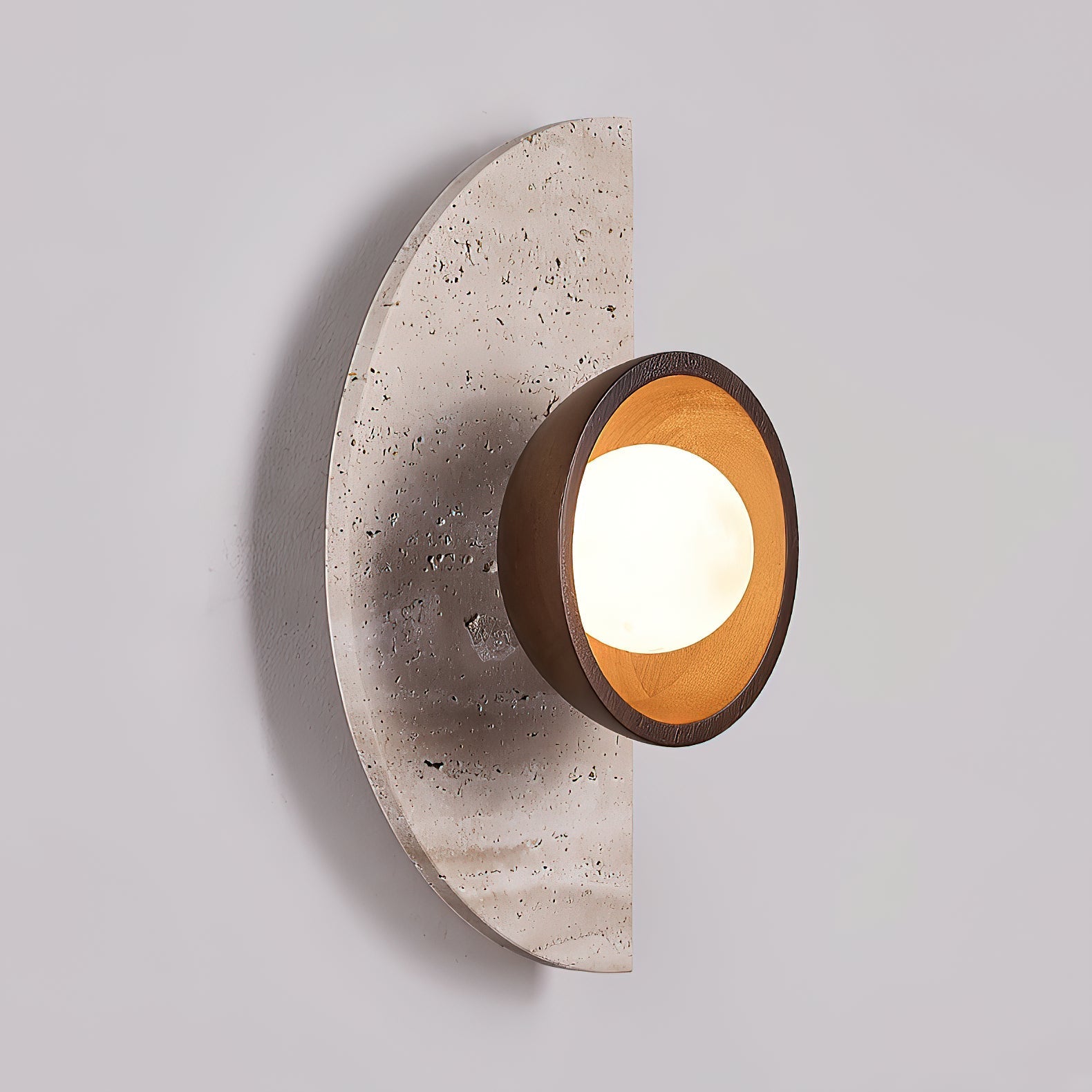 Dvaluvyi Individual Creativity Travertine Wall Lamp - Lamp Copper